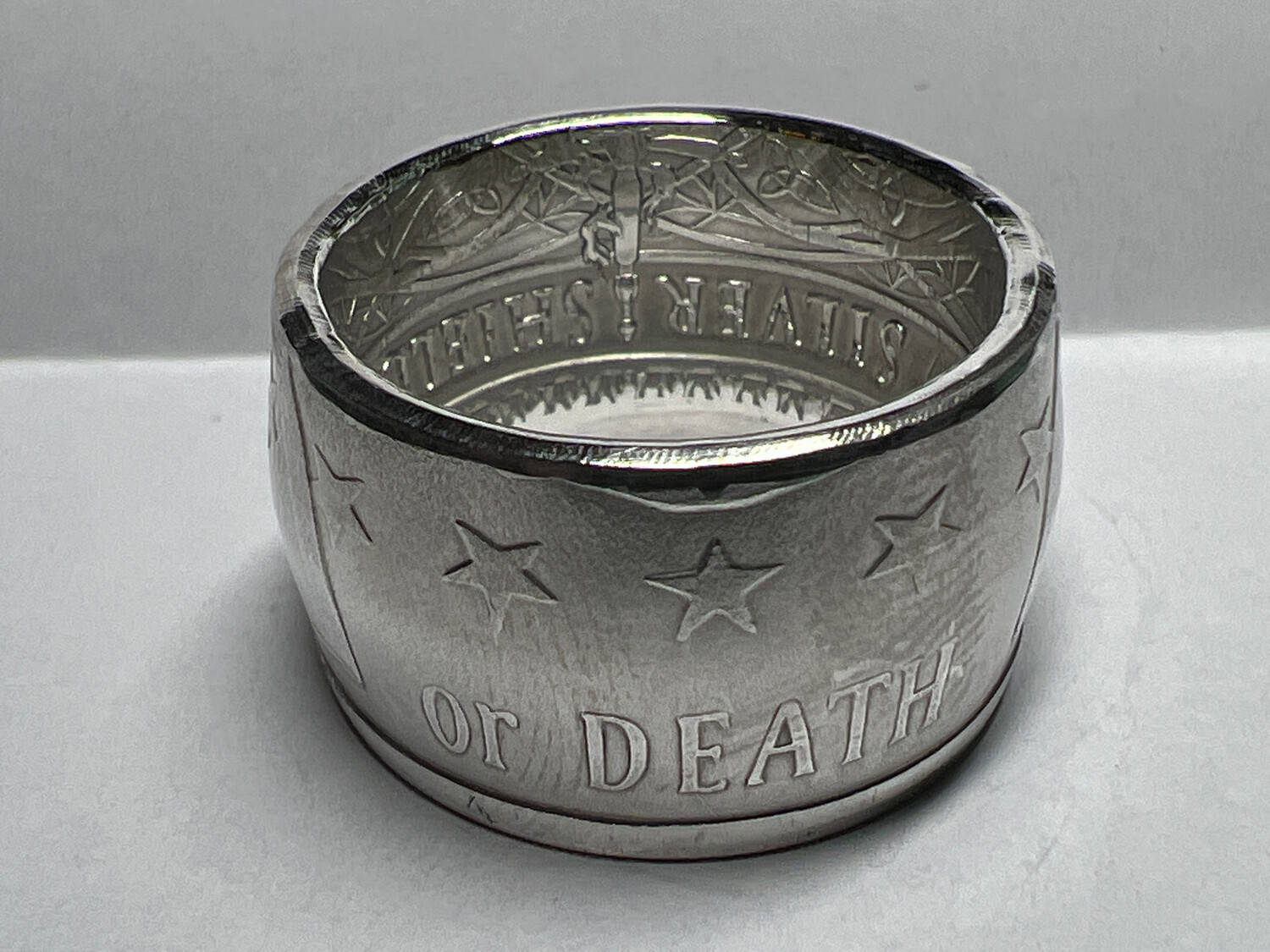 Liberty Or Death Fine Silver Coin Ring