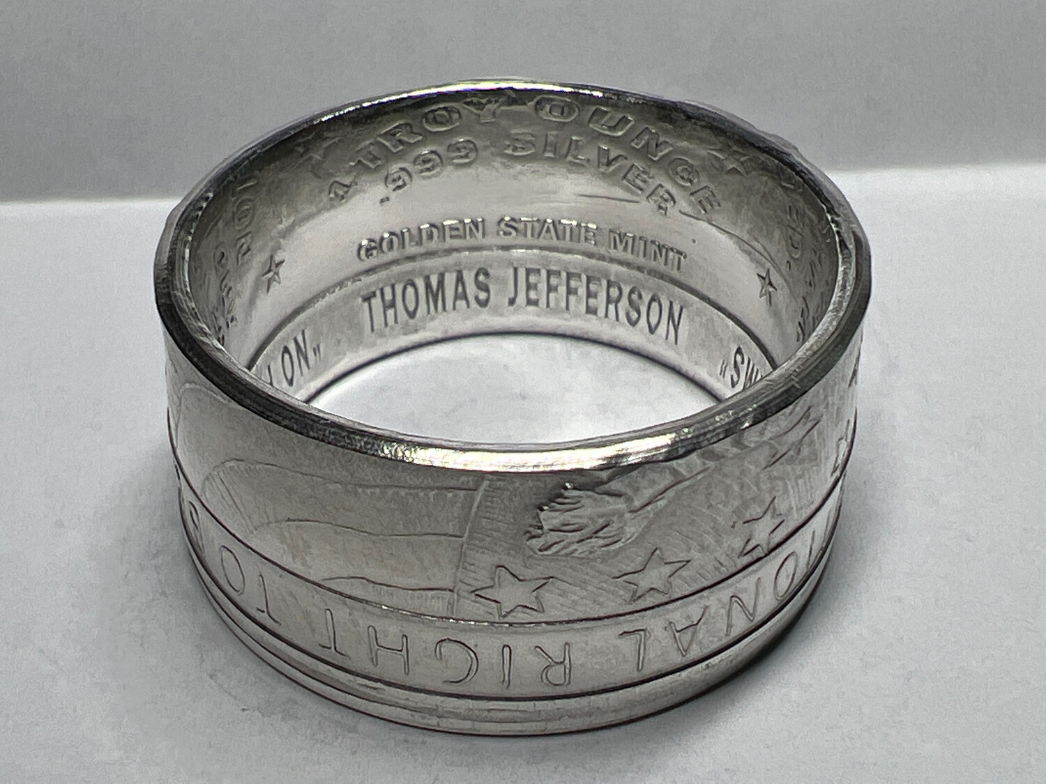 2nd Amendment Fine Silver Coin Ring