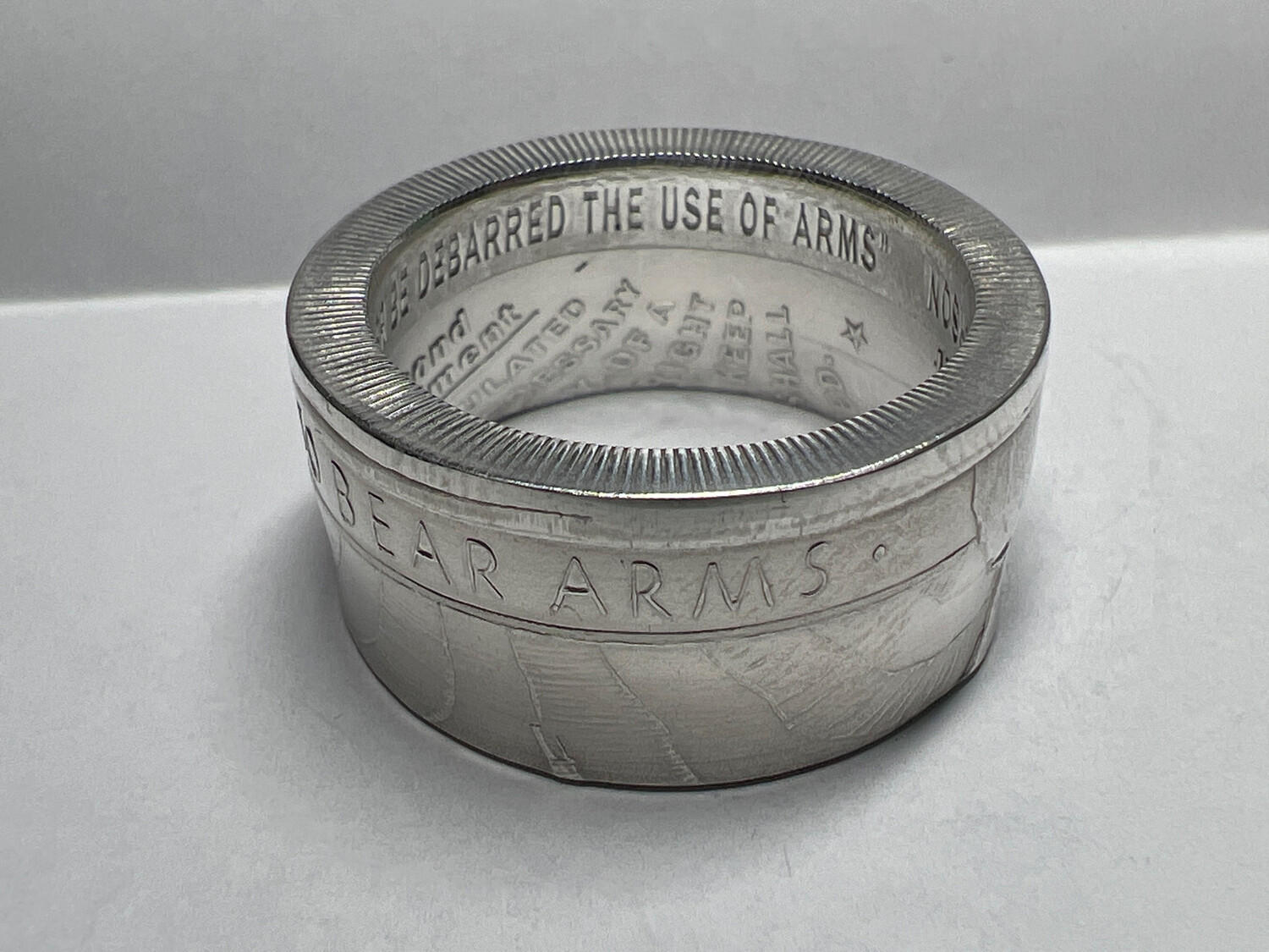 2nd Amendment Fine Silver Coin Ring