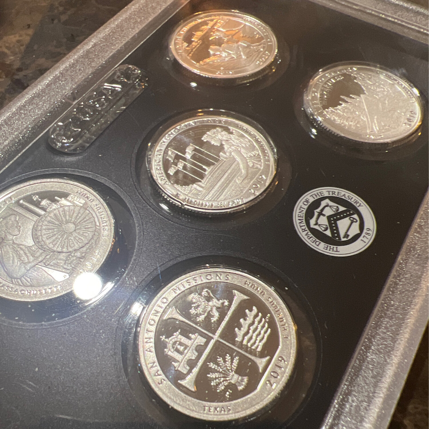 2019 Silver Quarter Coin Ring