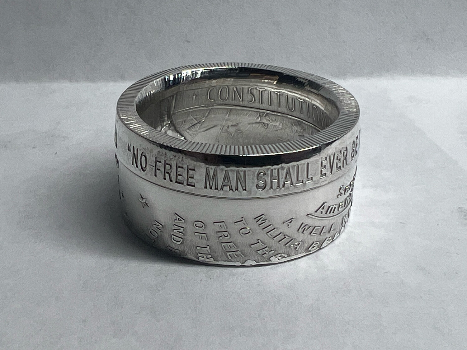 2nd Amendment Fine Silver Coin Ring