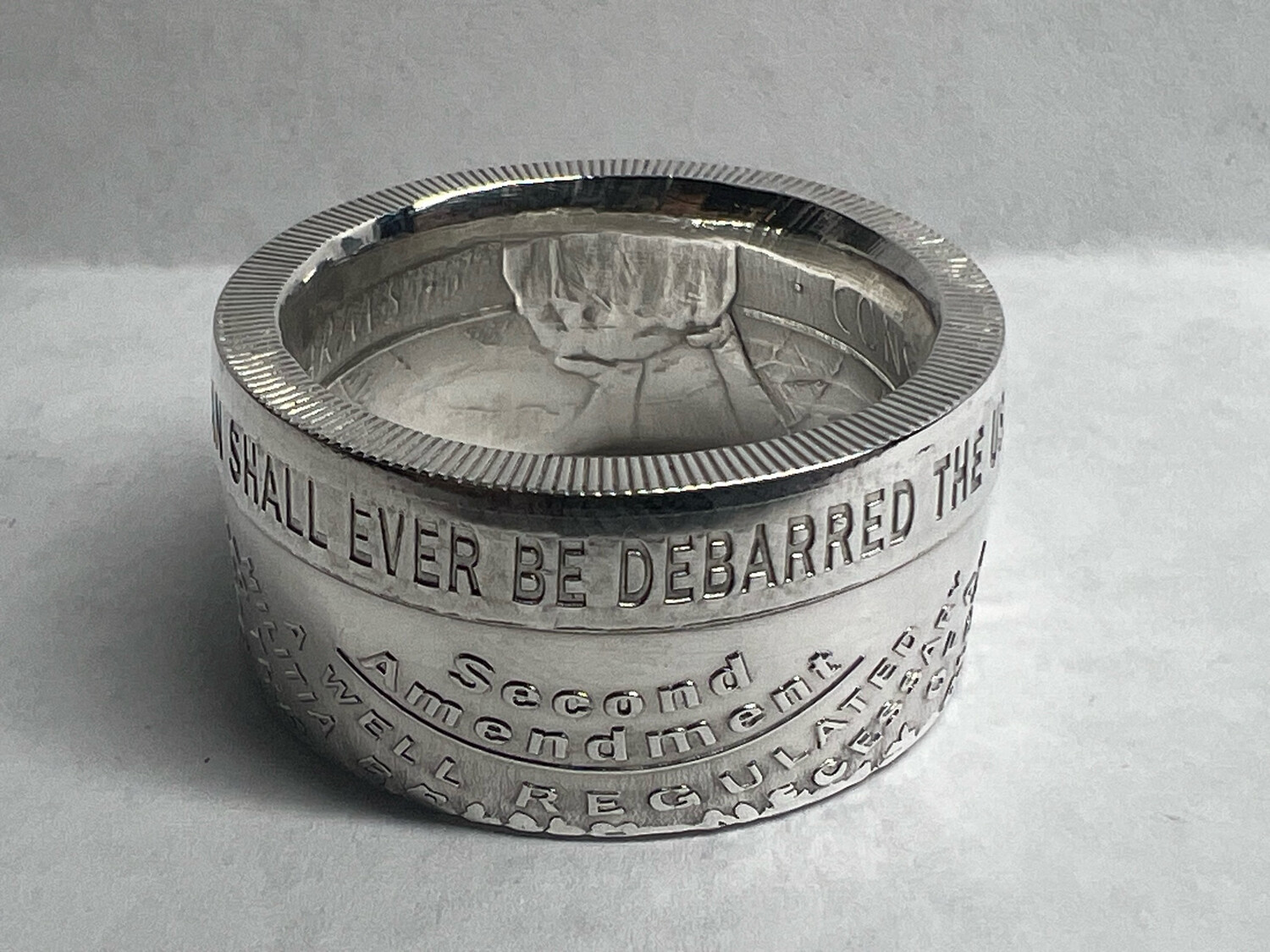 2nd Amendment Fine Silver Coin Ring