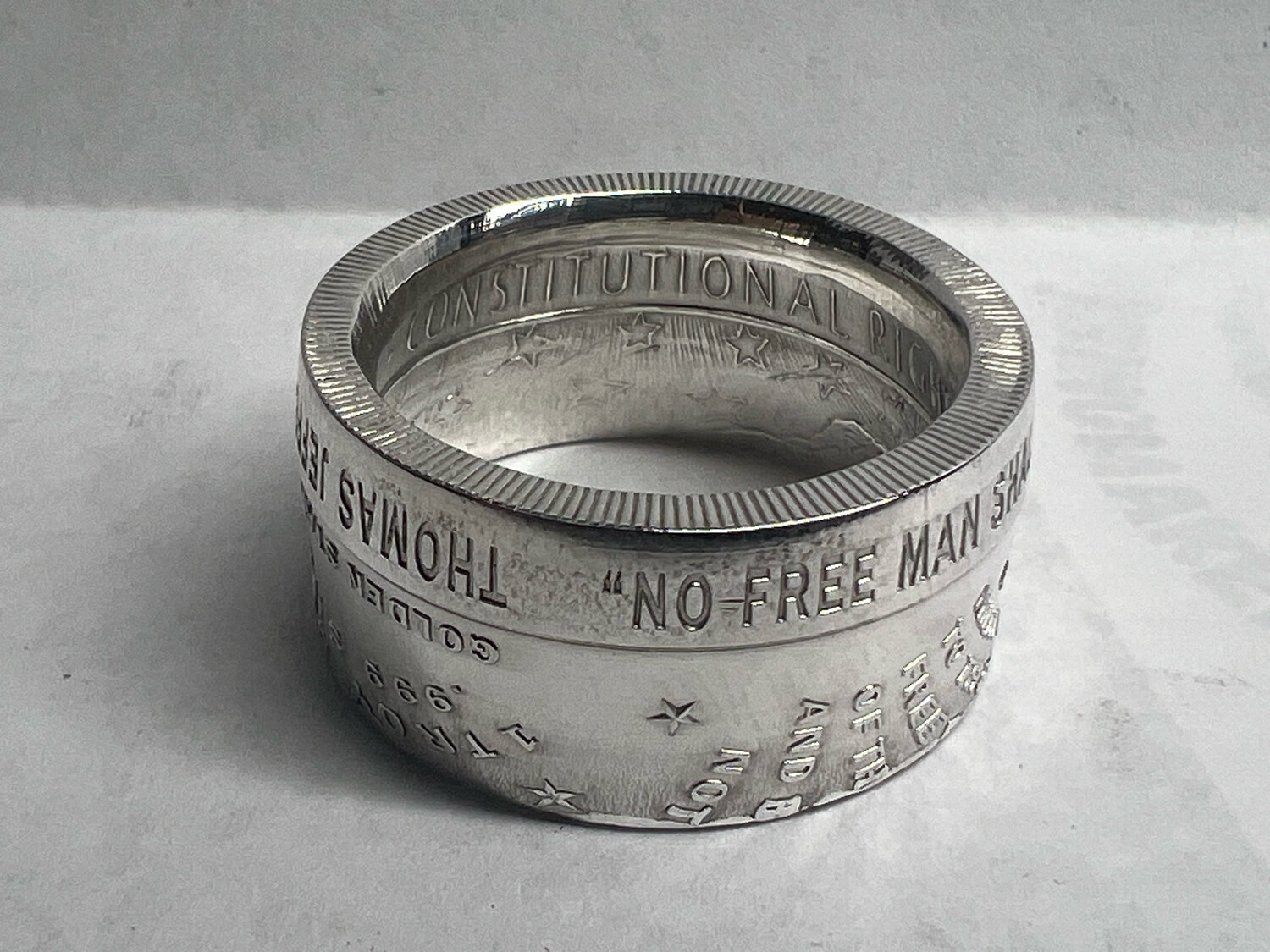 2nd Amendment Fine Silver Coin Ring