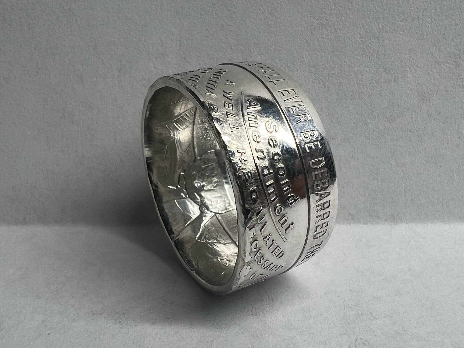 2nd Amendment Fine Silver Coin Ring