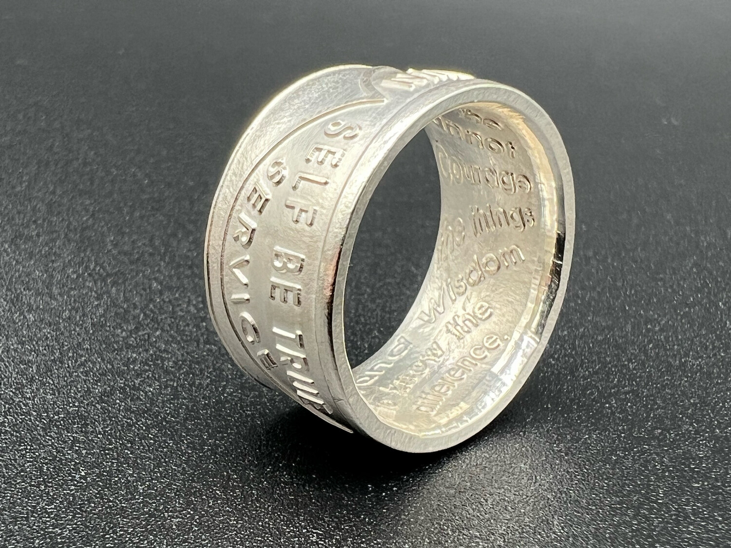 AA Recovery Token 1/2 Oz Silver Round Coin Ring