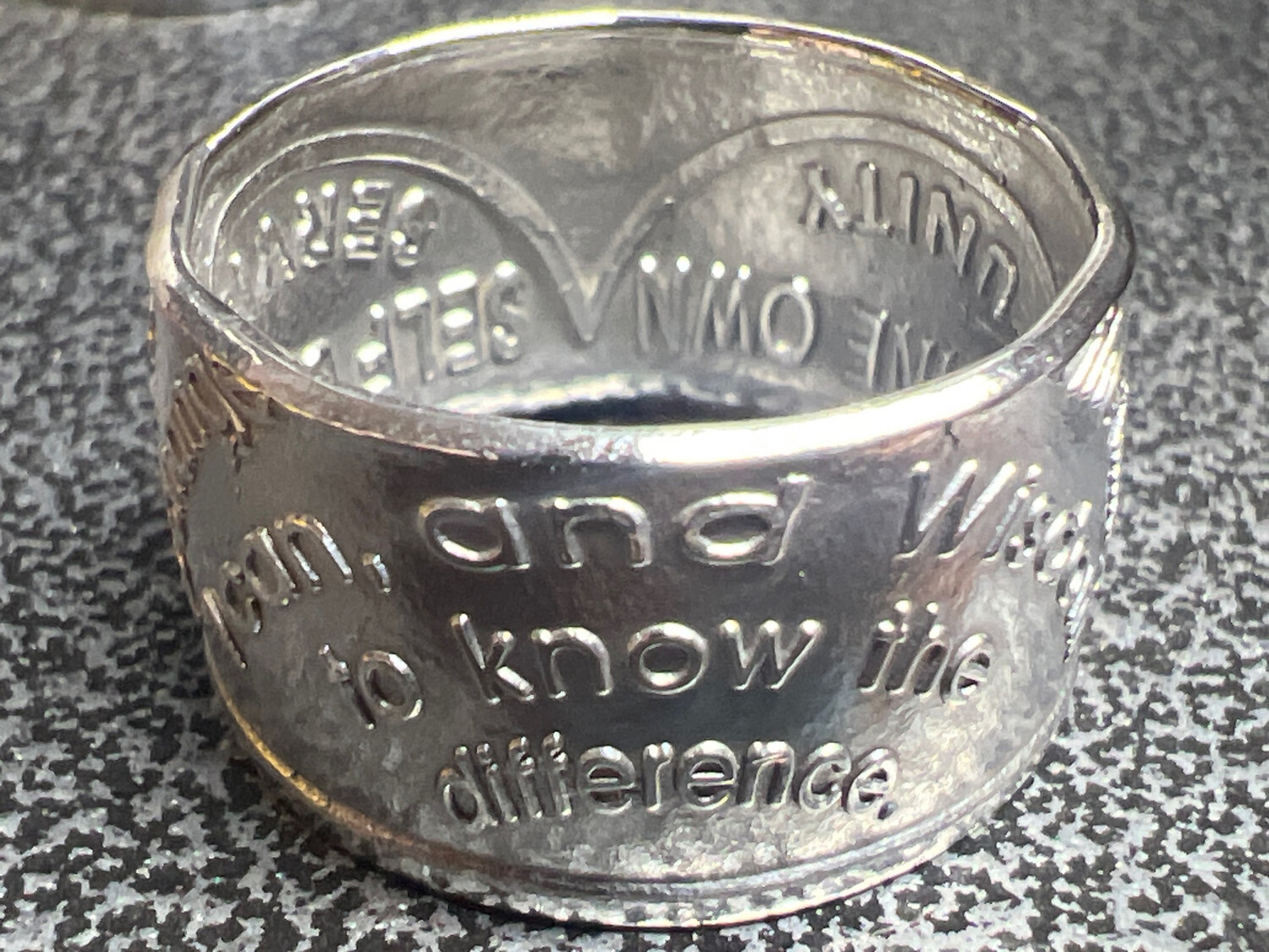 AA Recovery Token 1/2 Oz Silver Round Coin Ring