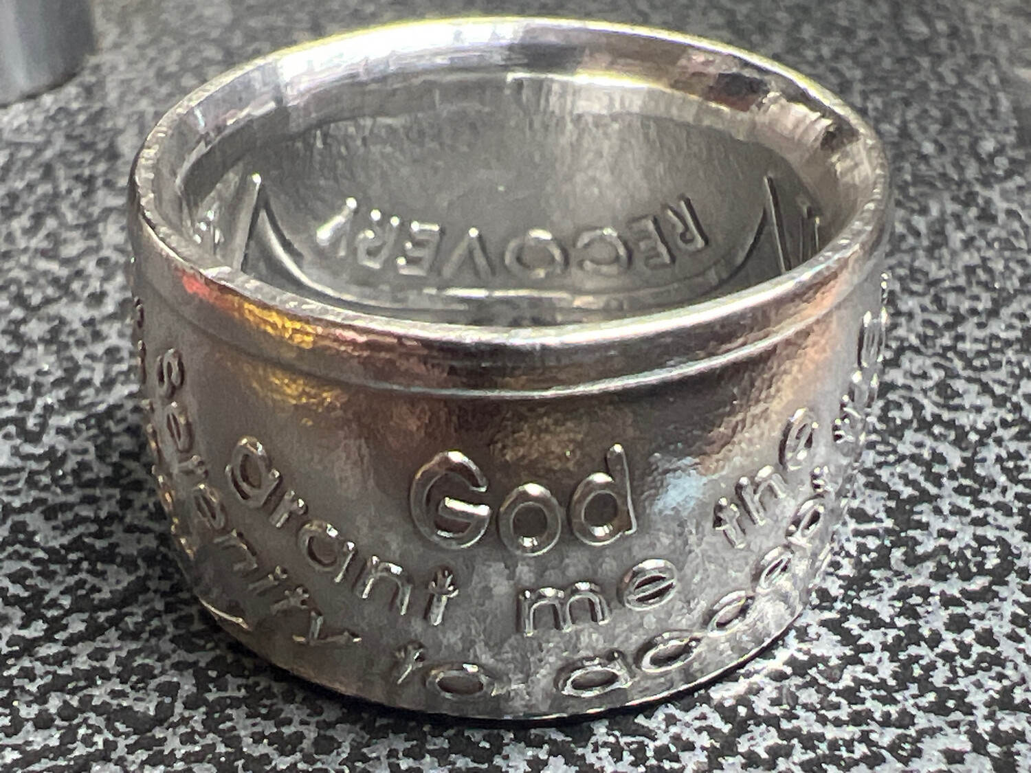 AA Recovery Token 1/2 Oz Silver Round Coin Ring