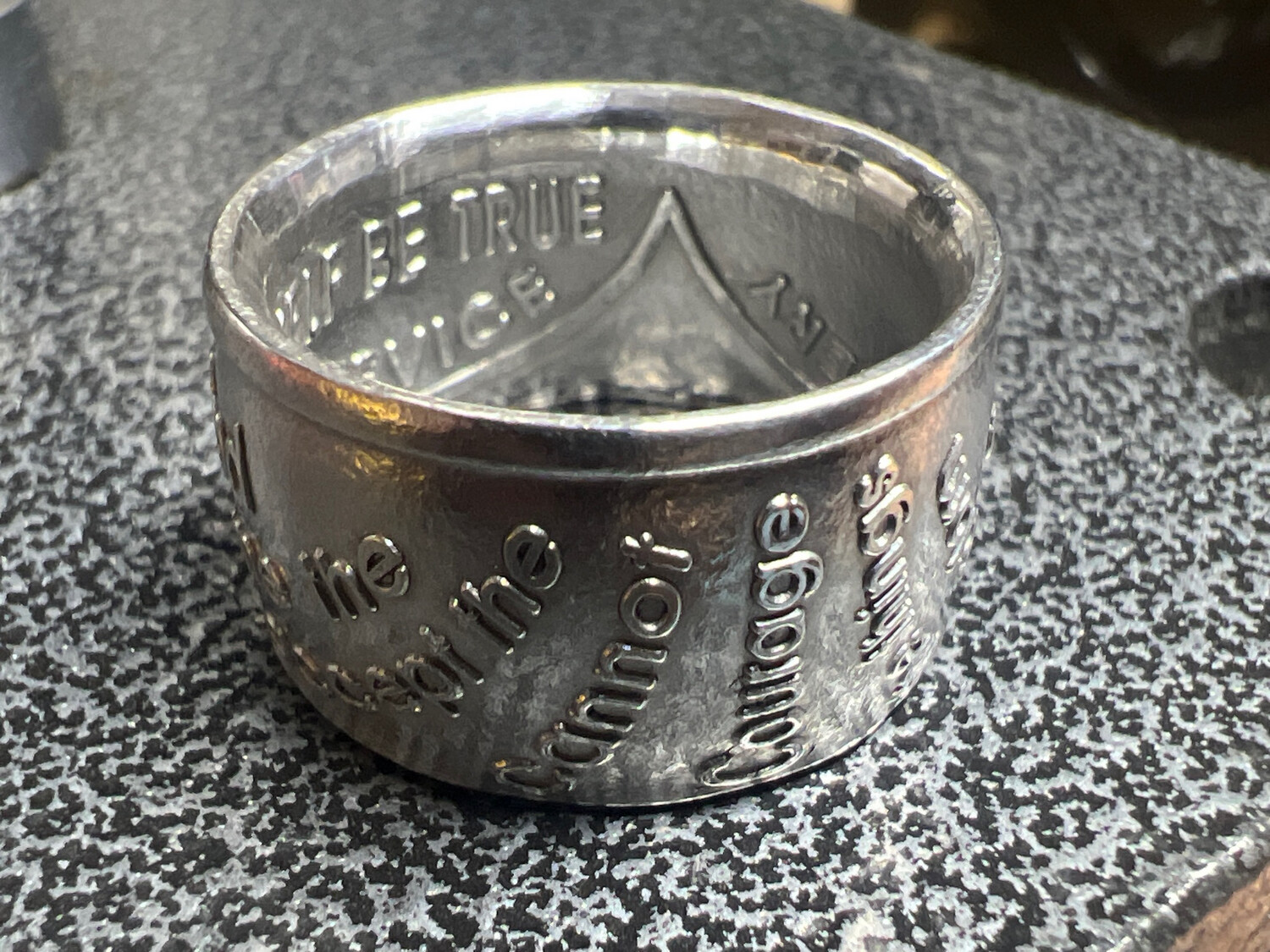 AA Recovery Token 1/2 Oz Silver Round Coin Ring