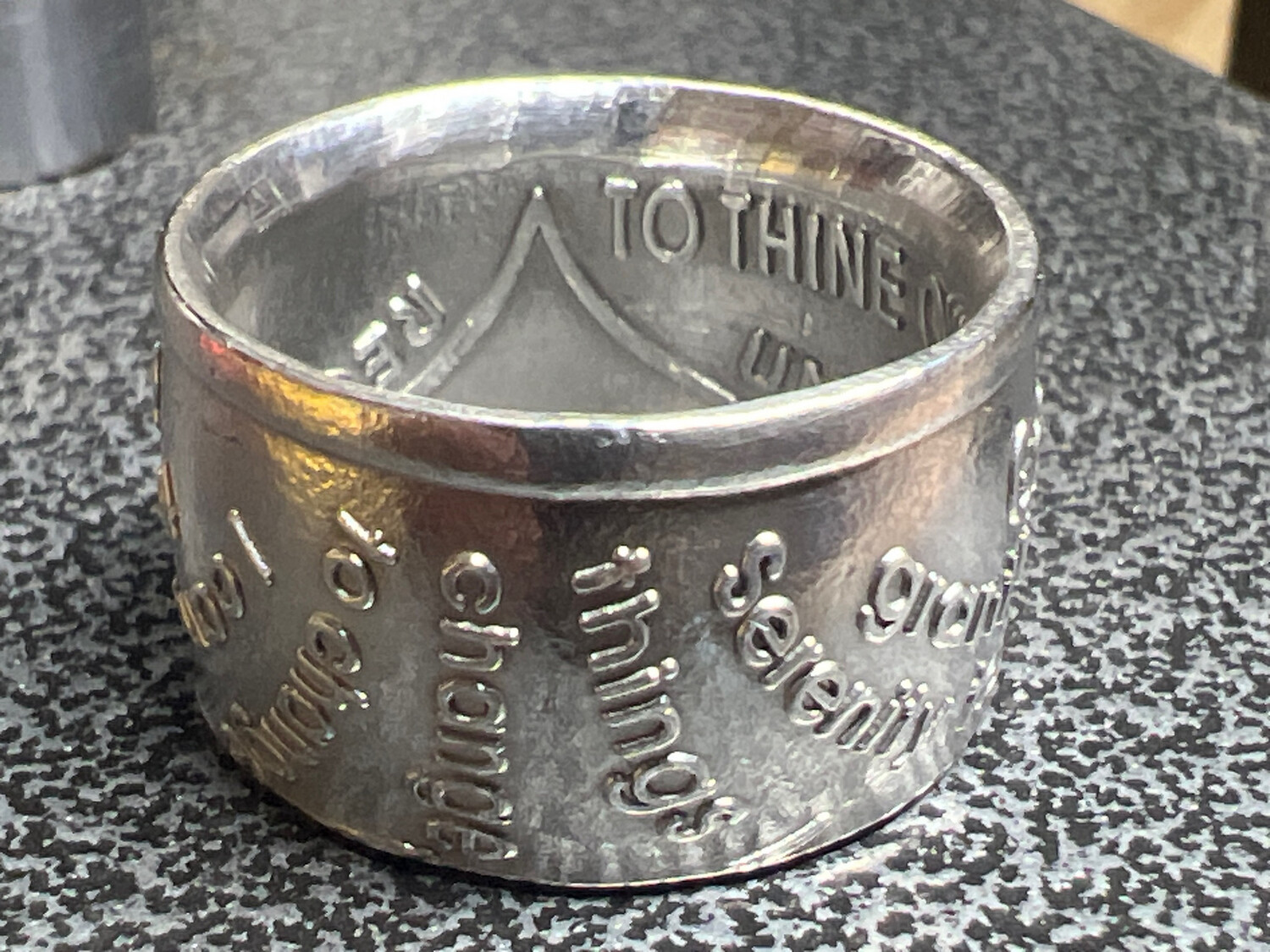 AA Recovery Token 1/2 Oz Silver Round Coin Ring