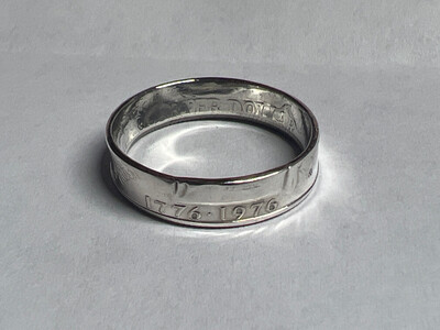 1976 40% Silver Bicentennial Quarter Coin Ring