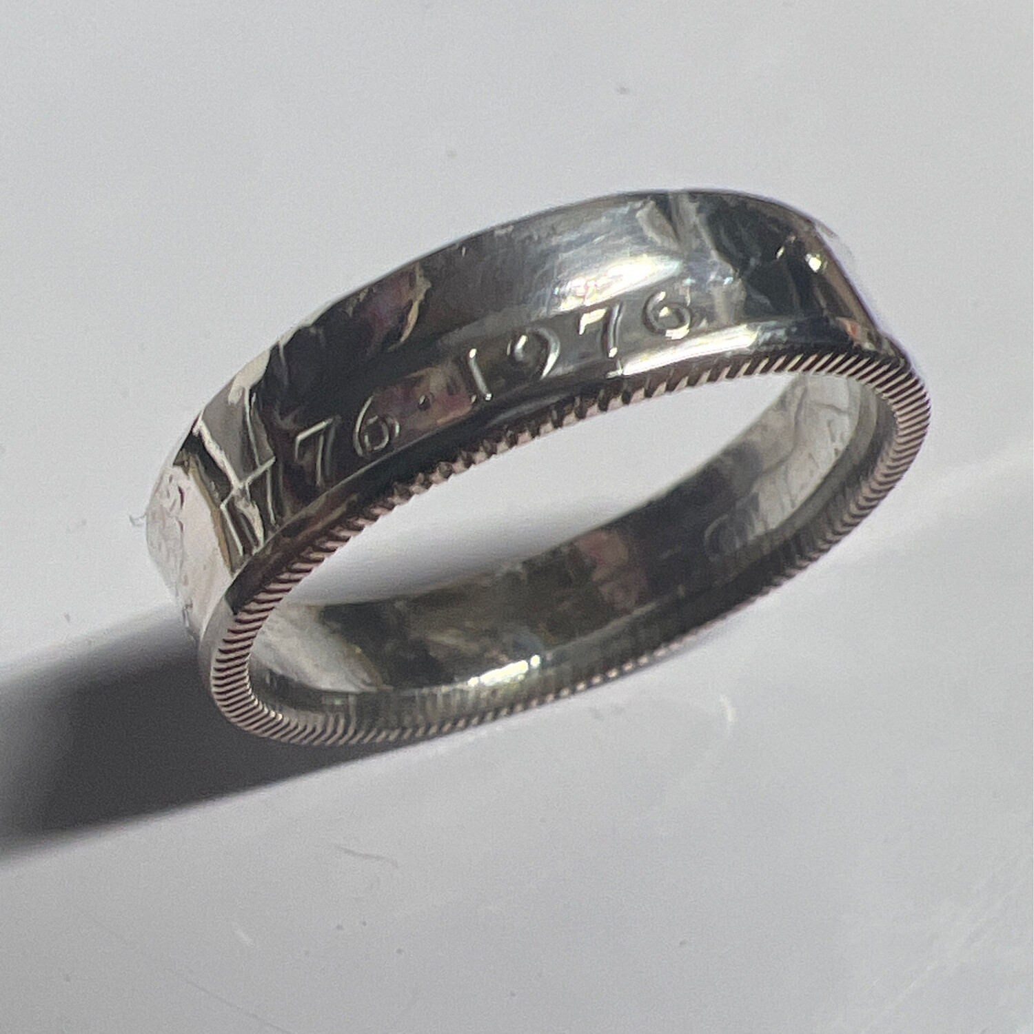 1976 40% Silver Bicentennial Quarter Coin Ring
