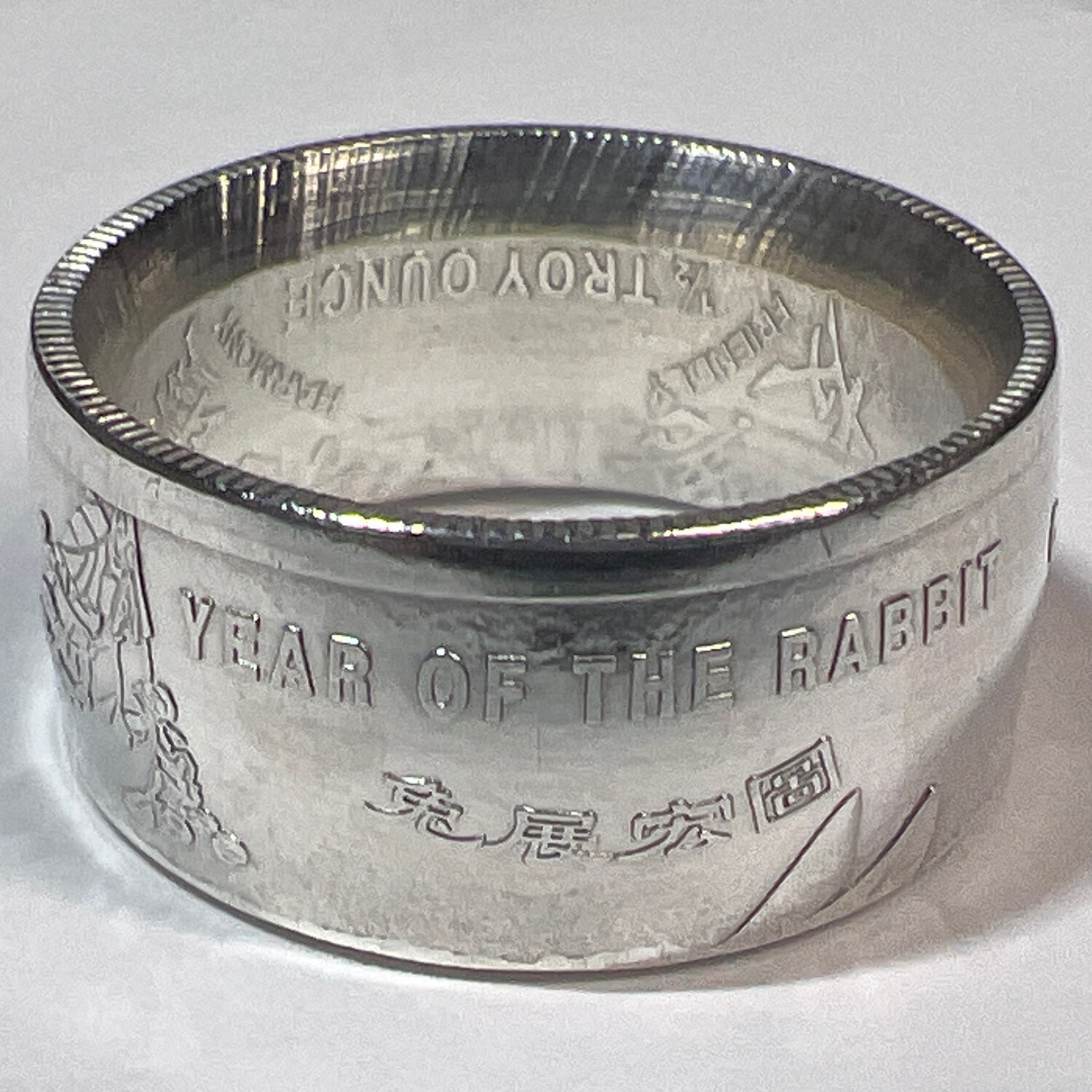 2023 Year Of The Rabbit 1/2 Oz Silver Round Coin Ring