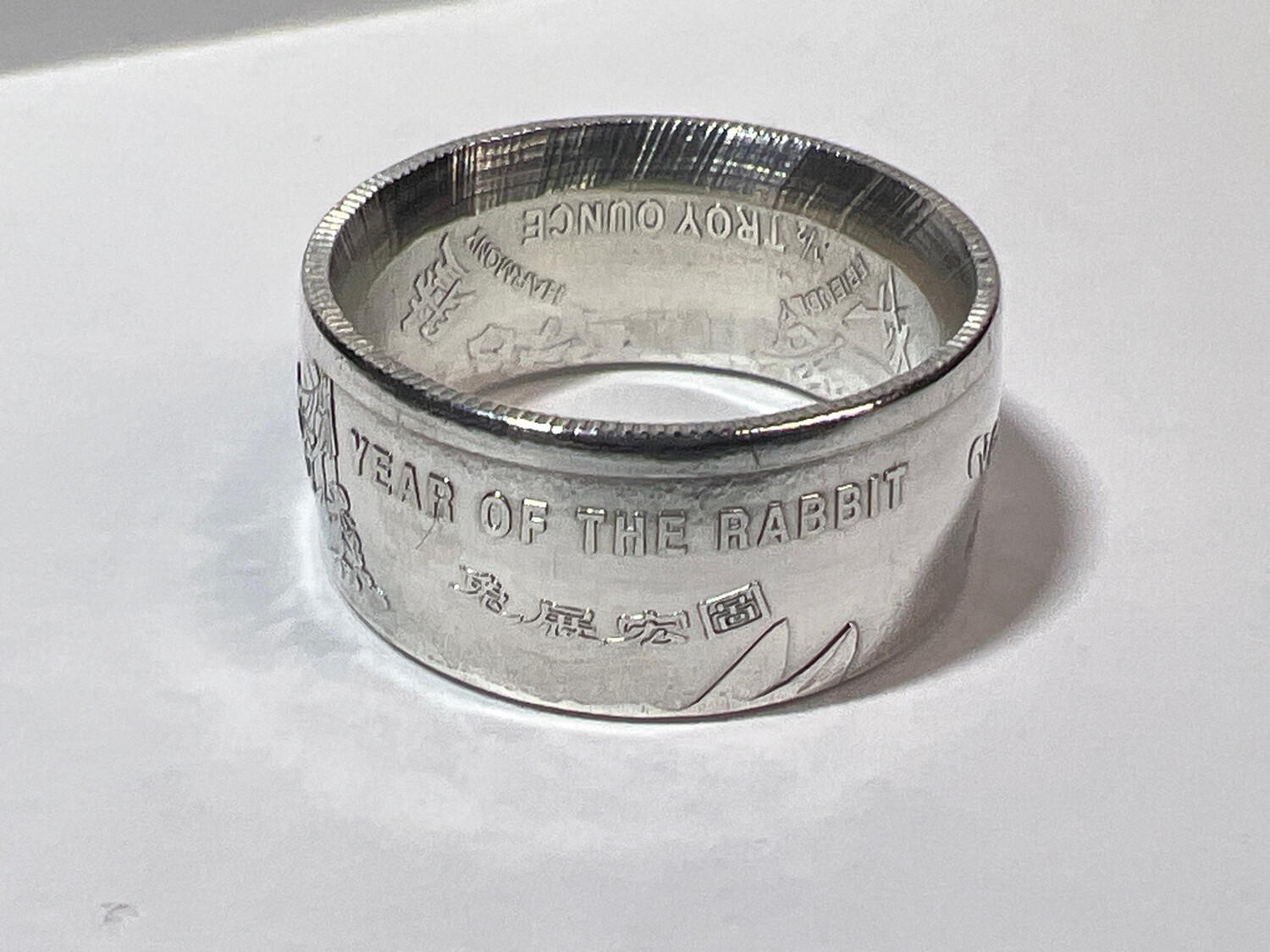 2023 Year Of The Rabbit 1/2 Oz Silver Round Coin Ring