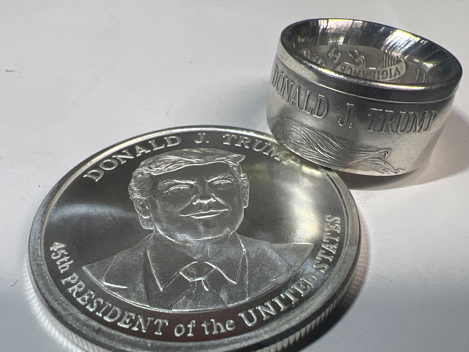Donald Trump Fine Silver Coin Ring