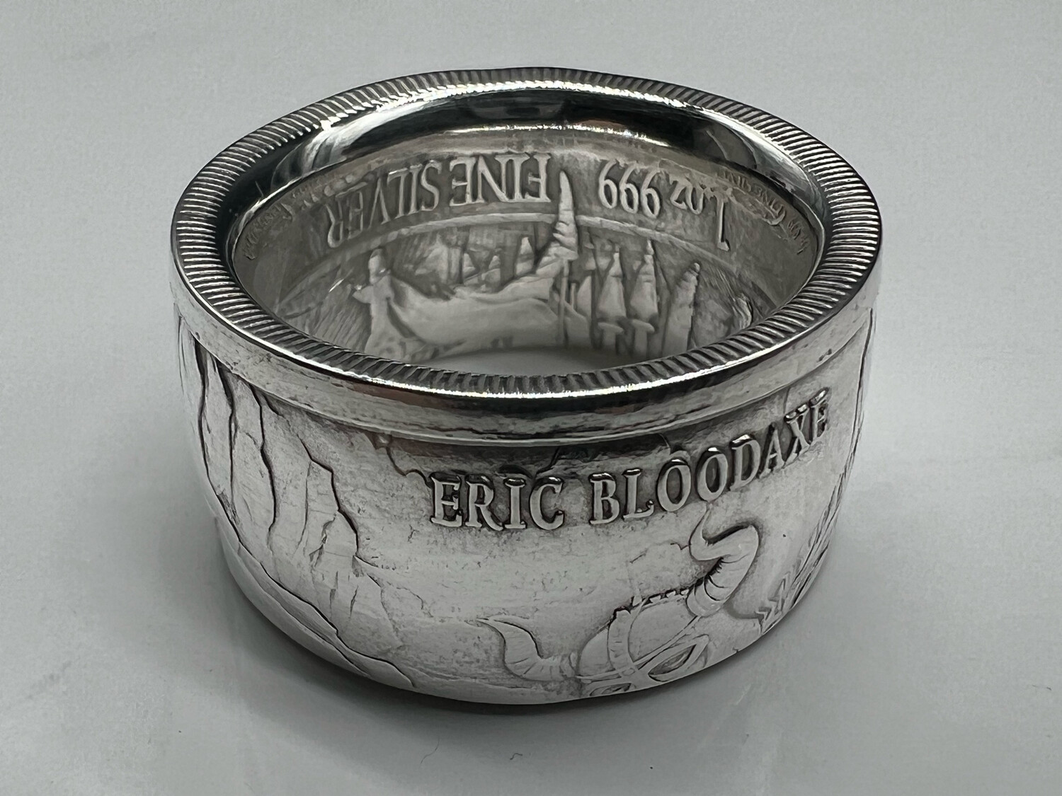 Eric Bloodaxe Fine Silver Coin Ring