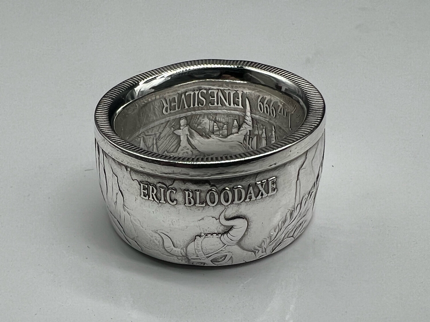 Eric Bloodaxe Fine Silver Coin Ring
