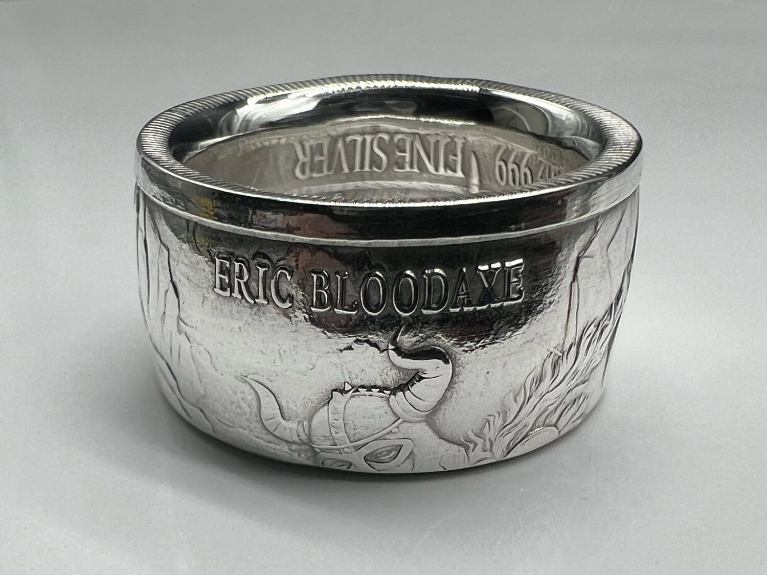 Eric Bloodaxe Fine Silver Coin Ring