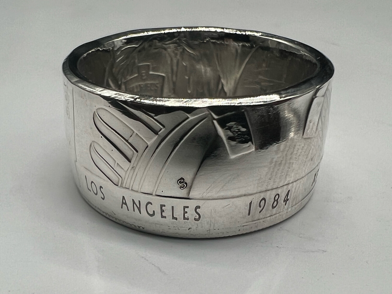 1984 Olympiad Dollar 90% Silver Coin Ring
