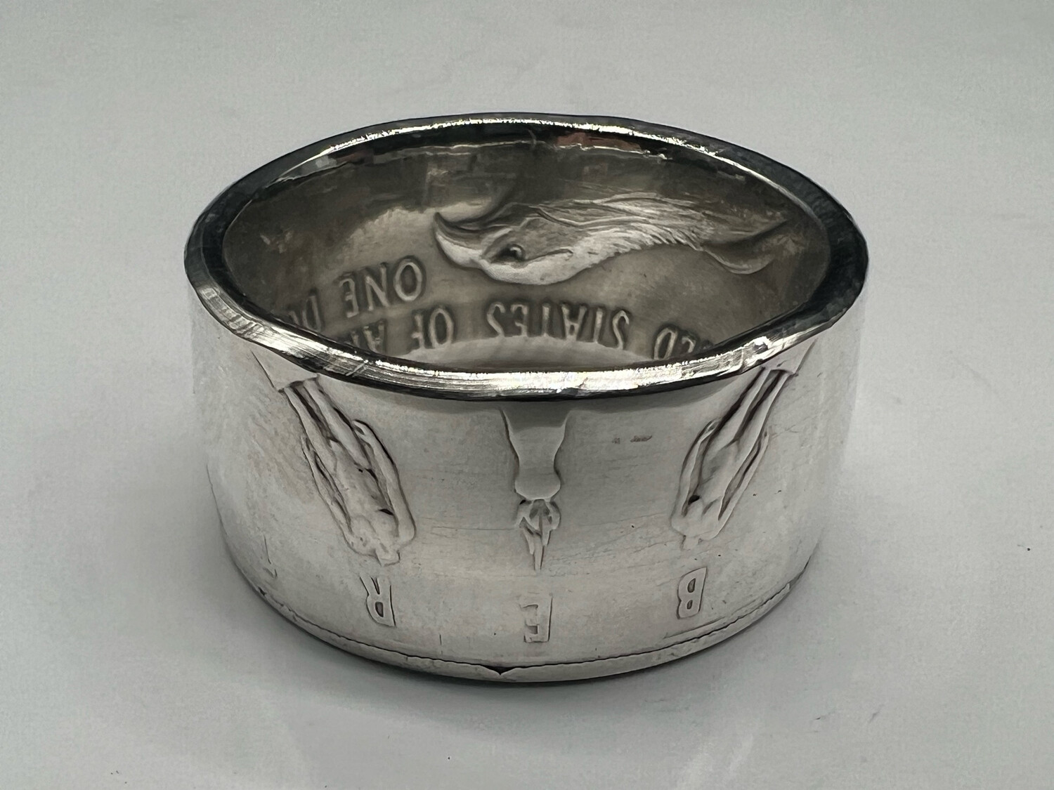 1984 Olympiad Dollar 90% Silver Coin Ring