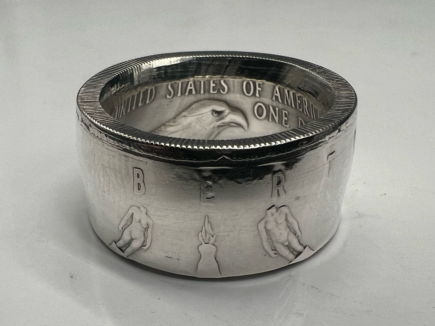 1984 Olympiad Dollar 90% Silver Coin Ring