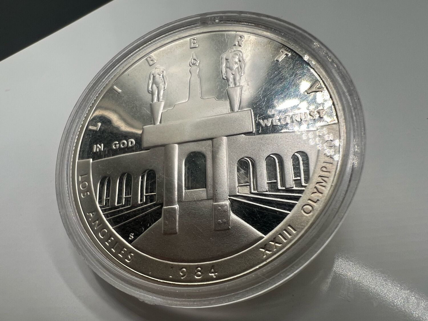 1984 Olympiad Dollar 90% Silver Coin Ring
