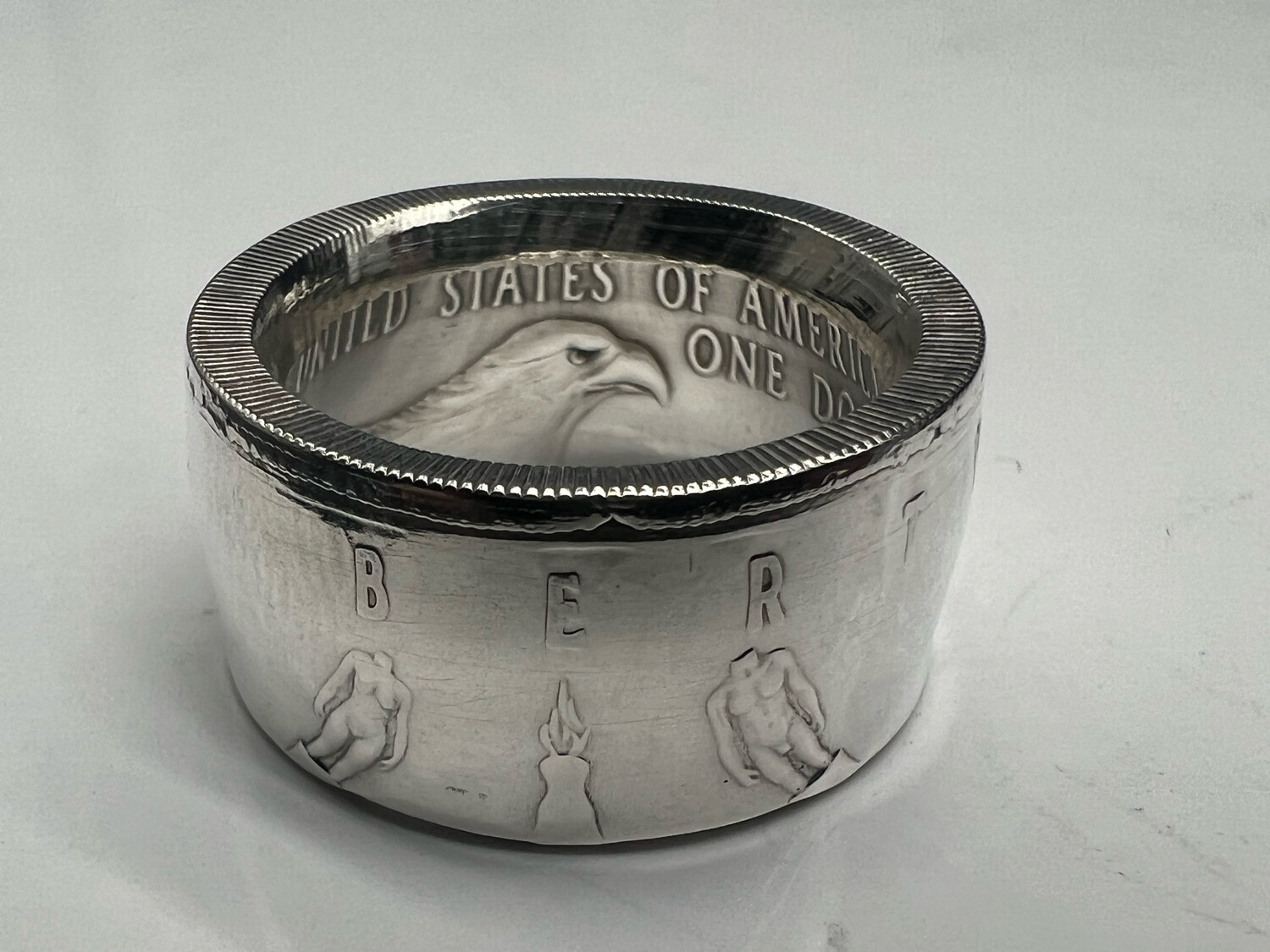 1984 Olympiad Dollar 90% Silver Coin Ring