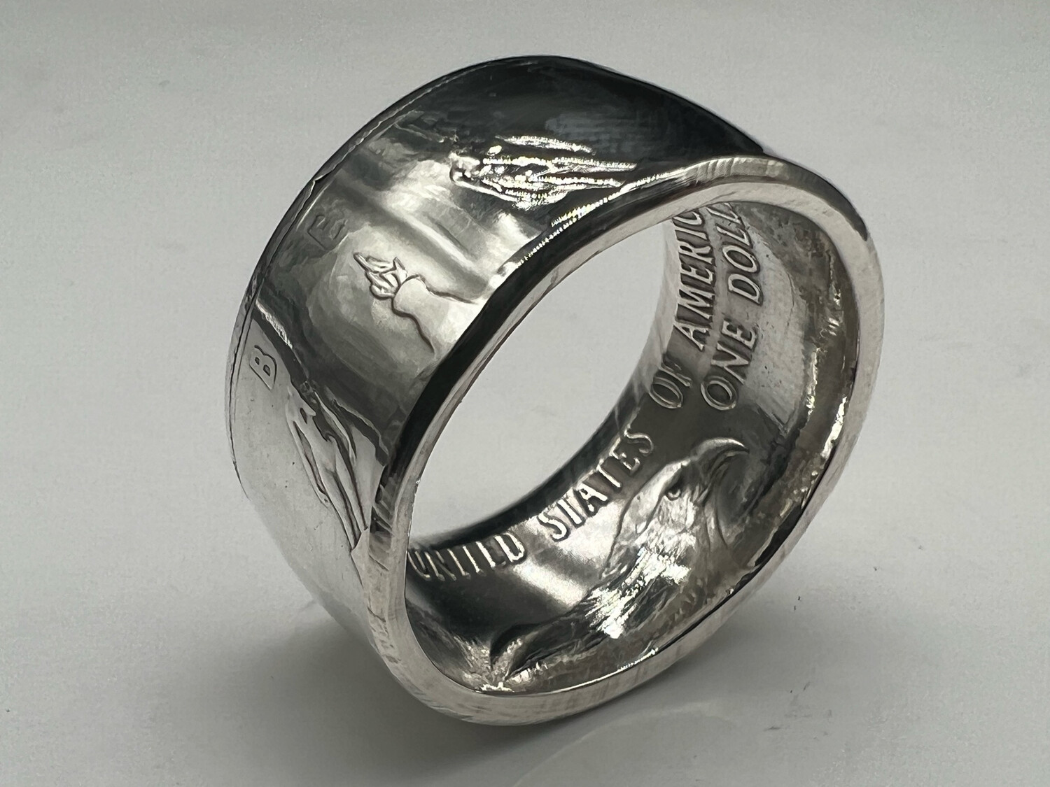 1984 Olympiad Dollar 90% Silver Coin Ring