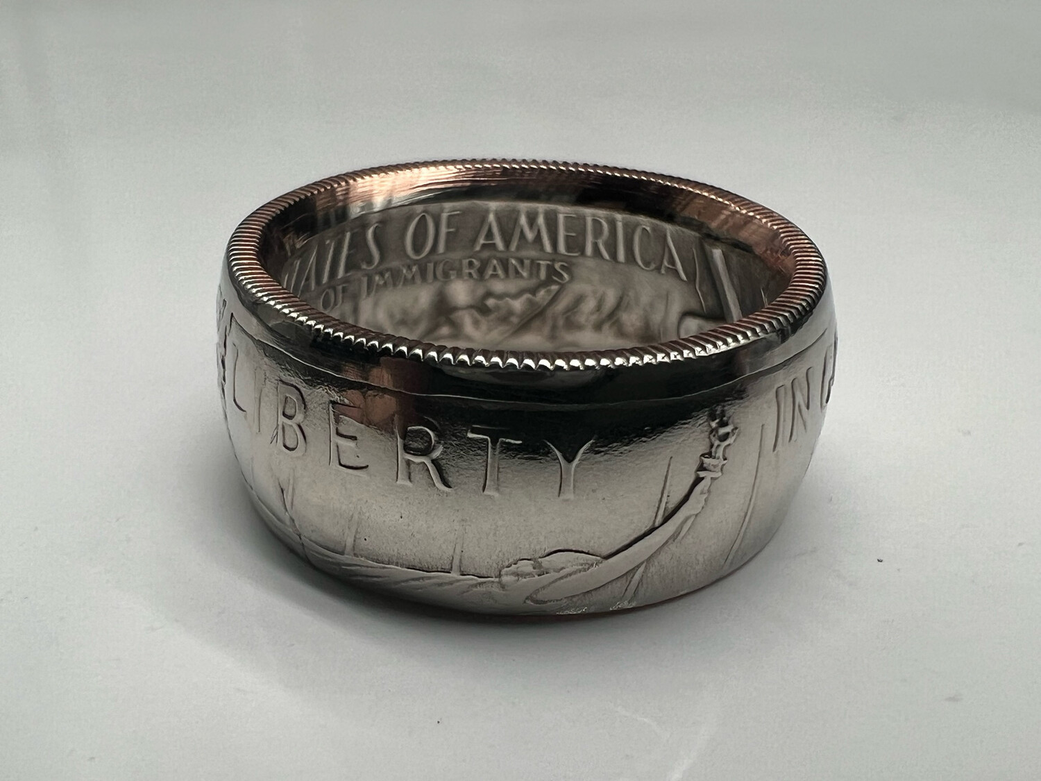 1986 Half Dollar Copper Clad Coin Ring