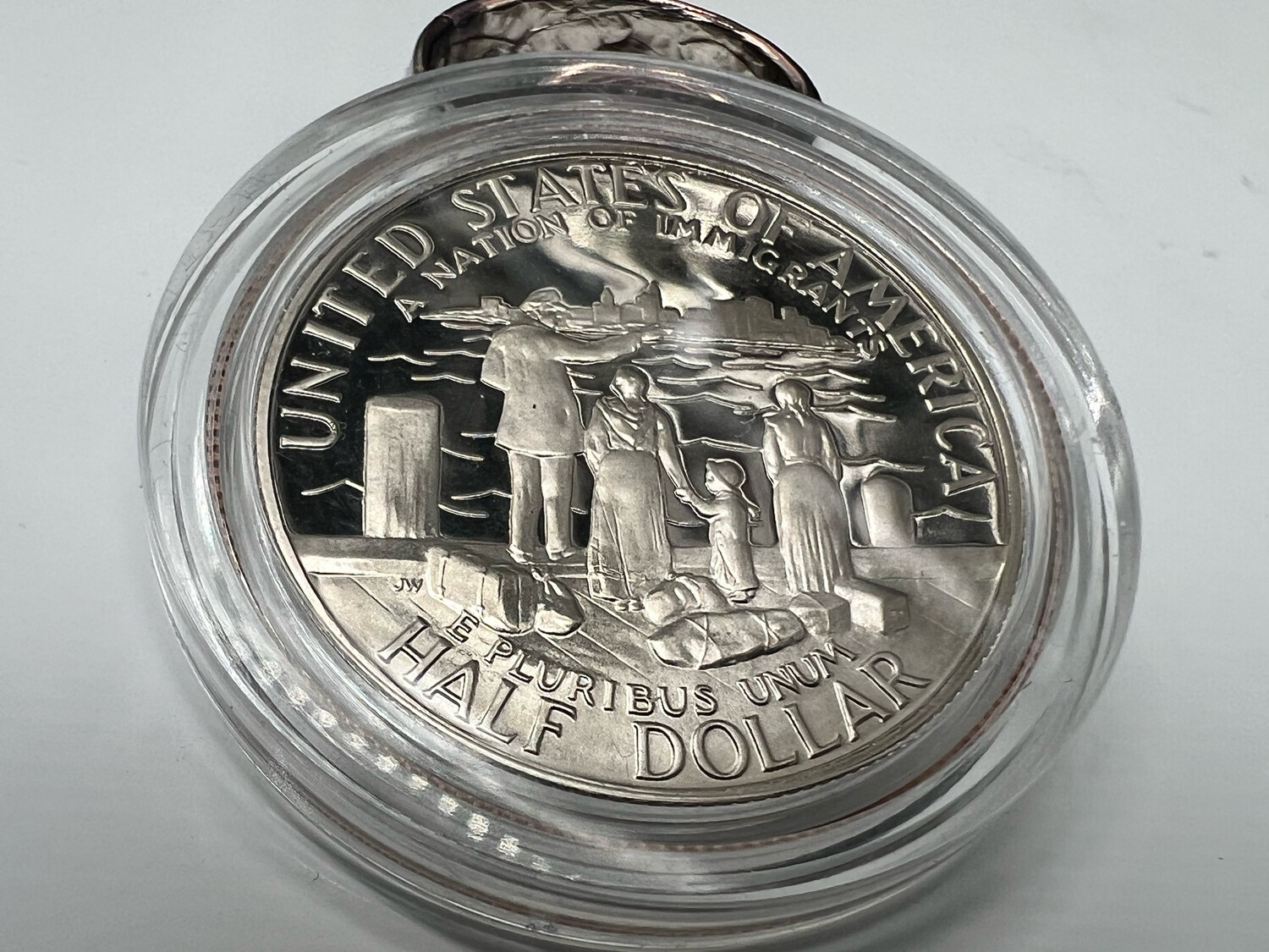 1986 Half Dollar Copper Clad Coin Ring
