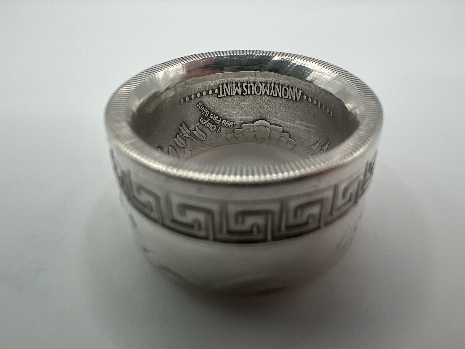 Medusa Fine Silver Coin Ring