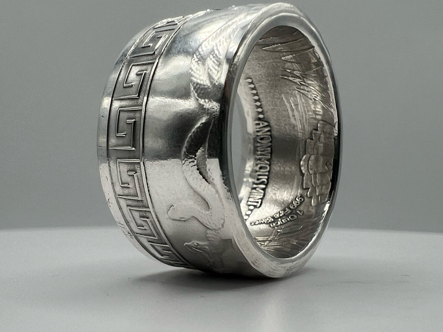 Medusa Fine Silver Coin Ring