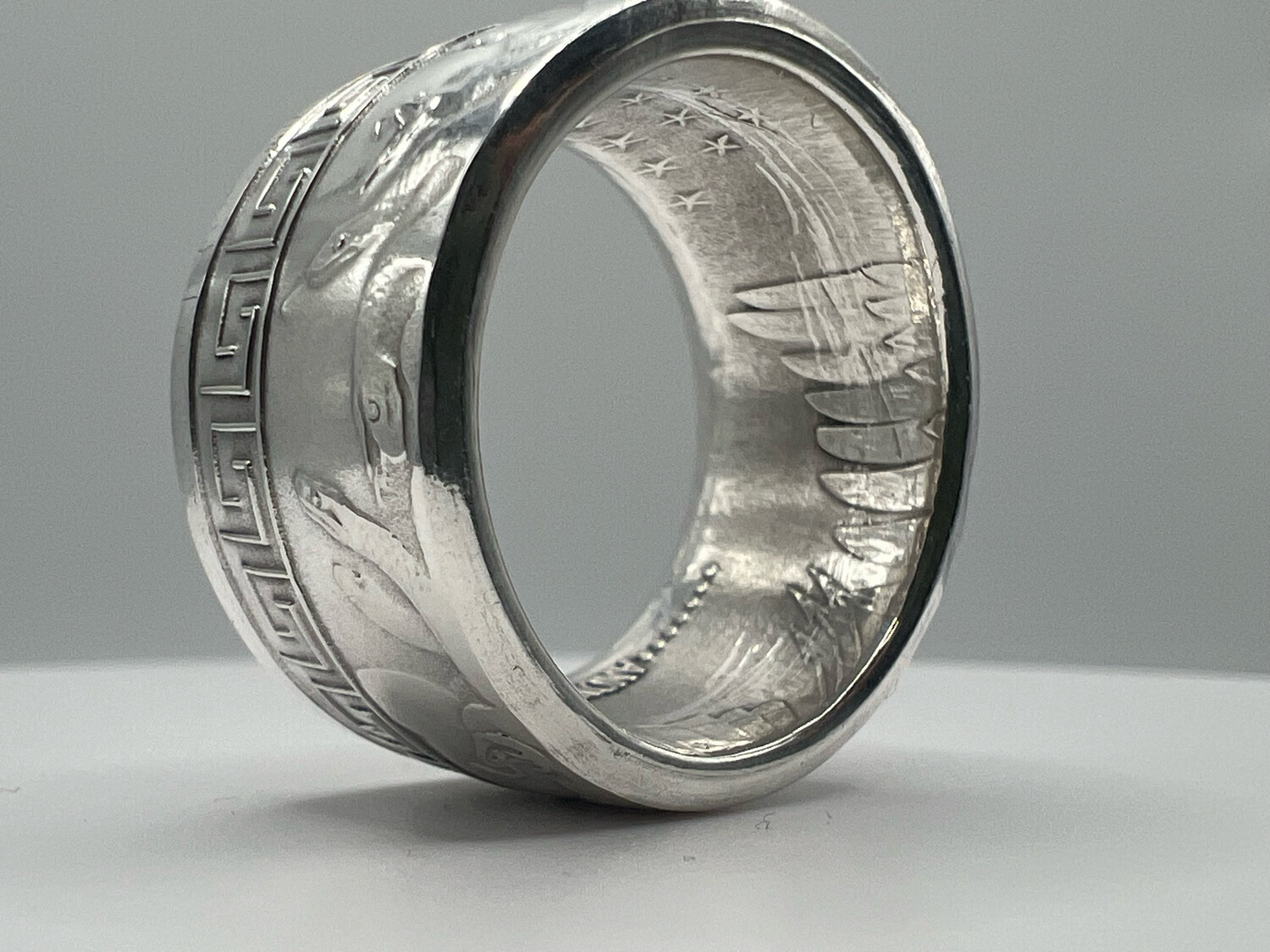 Medusa Fine Silver Coin Ring