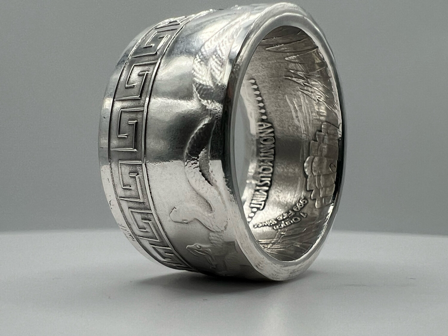 Medusa Fine Silver Coin Ring