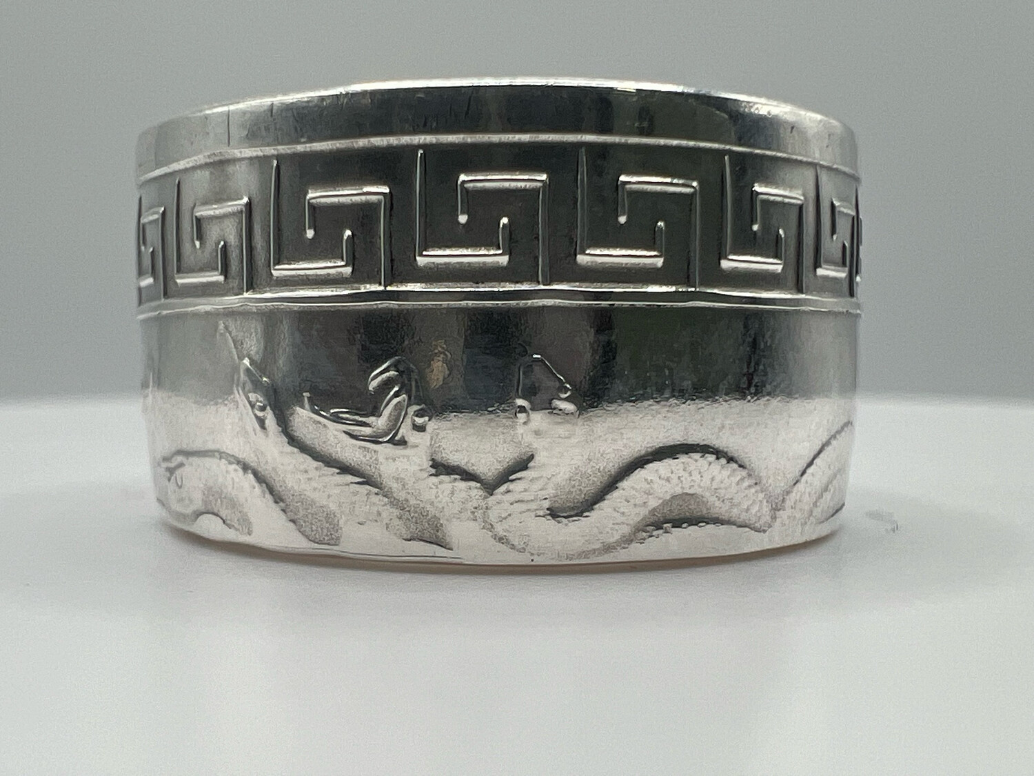 Medusa Fine Silver Coin Ring