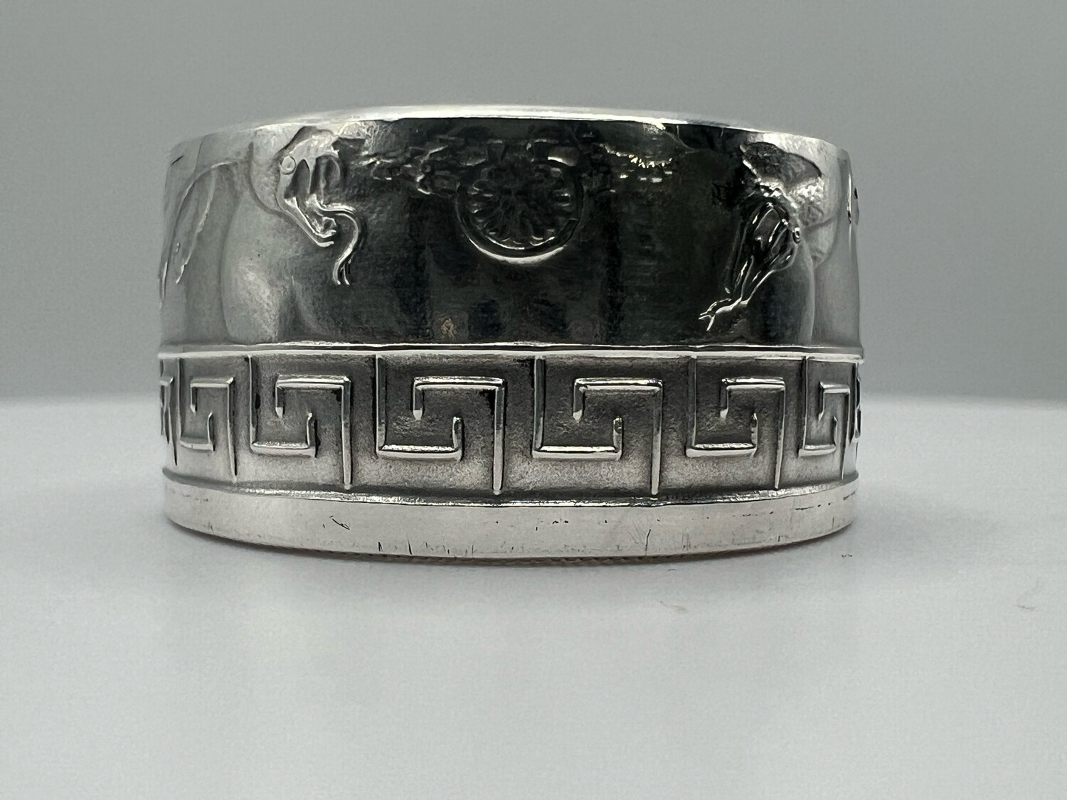 Medusa Fine Silver Coin Ring