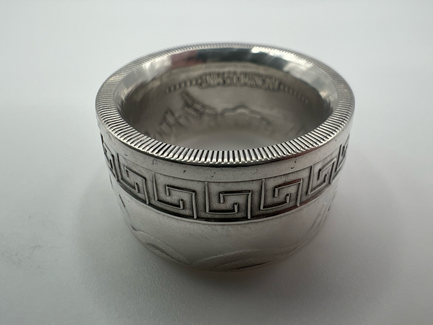 Medusa Fine Silver Coin Ring