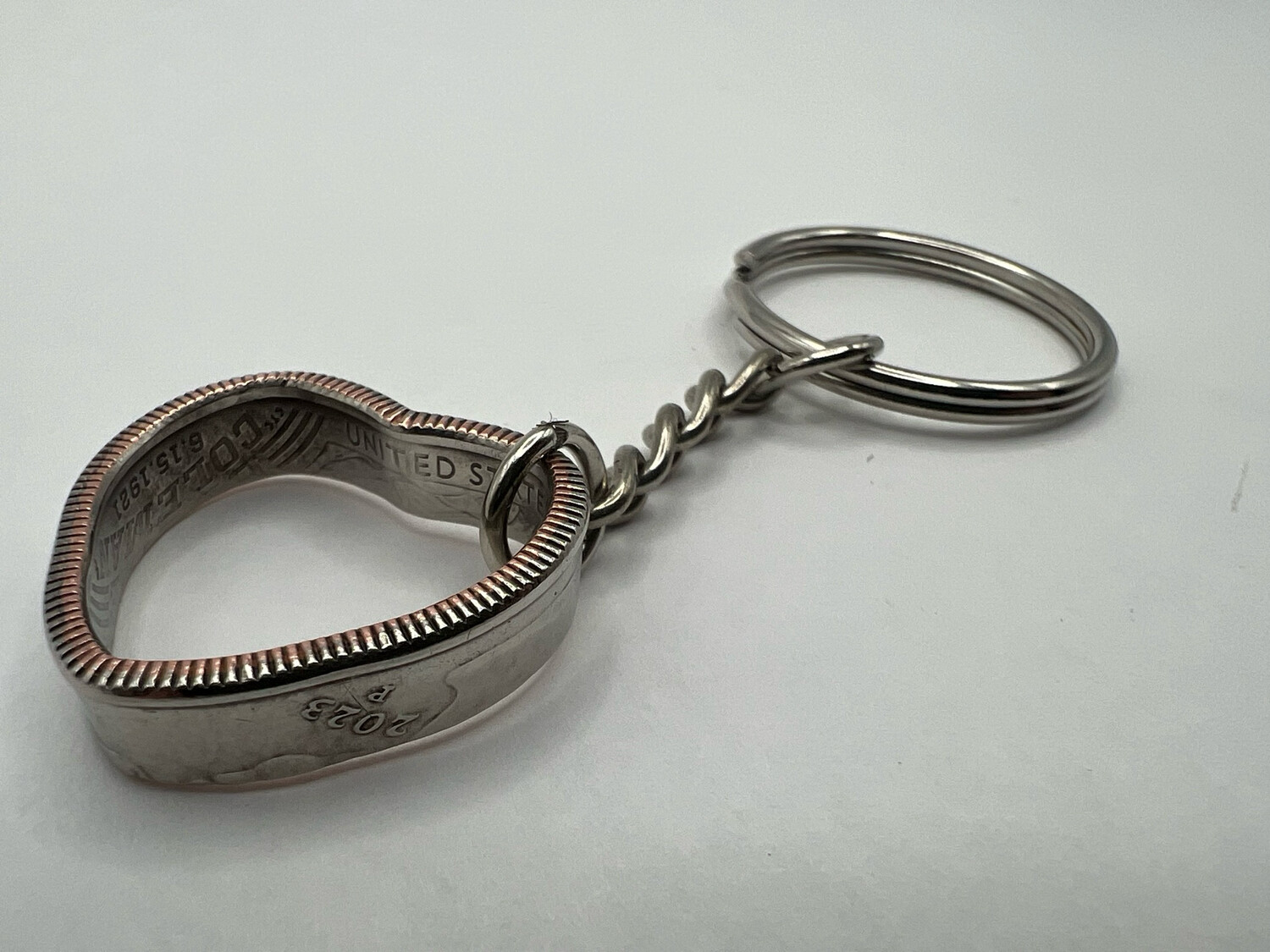 Quarter Heart Keychain Pick Your Year