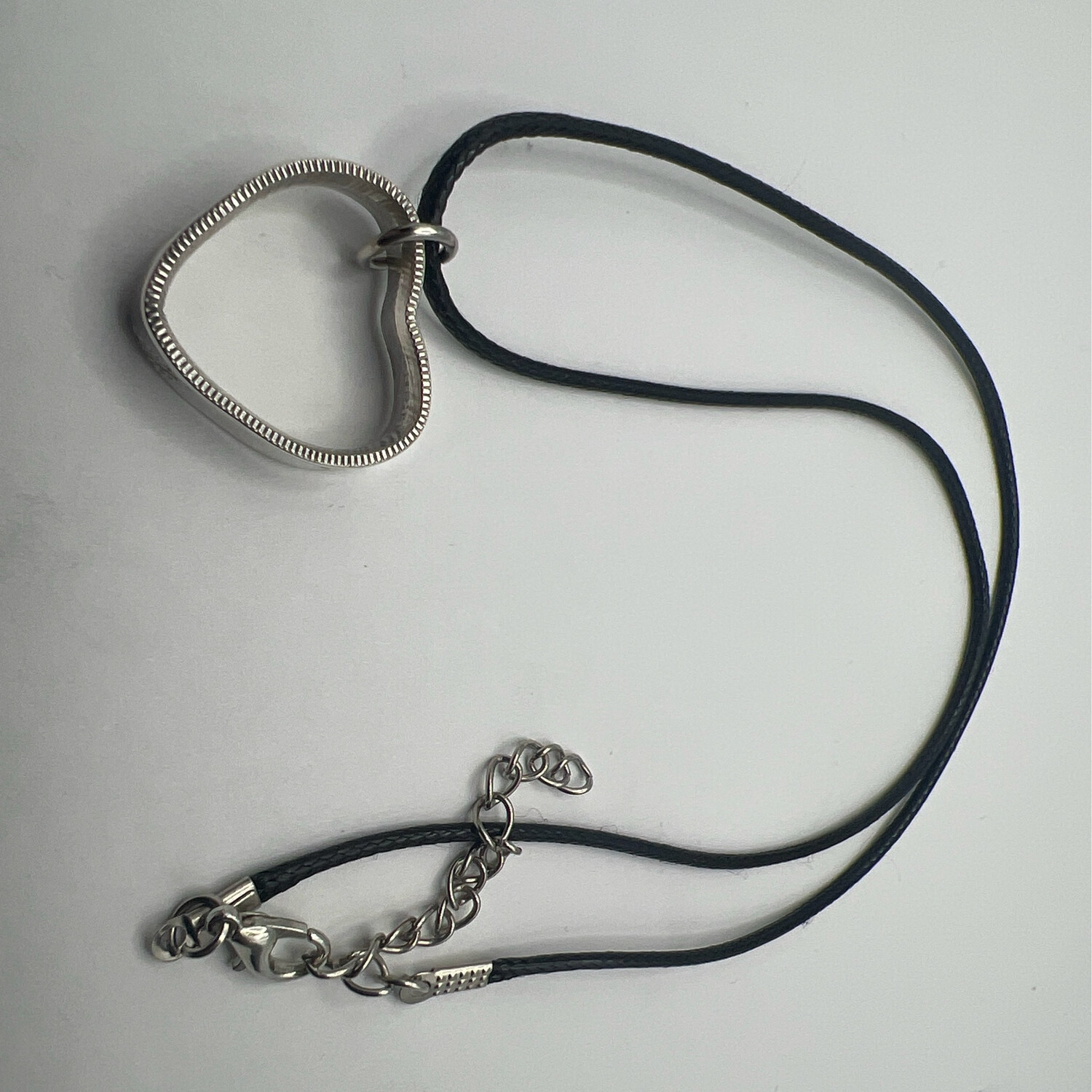 Silver Quarter Heart Necklace