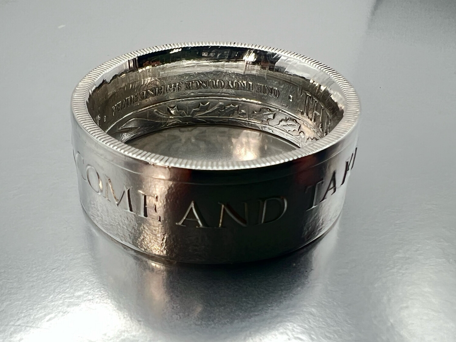 Come And Take It / The Great State Of Texas Fine Silver Coin Ring