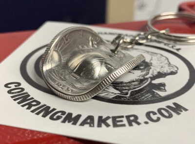 Coin Cowboy Hat Key Chain - Walking Liberty Half Dollar 90% Silver (Random Year)