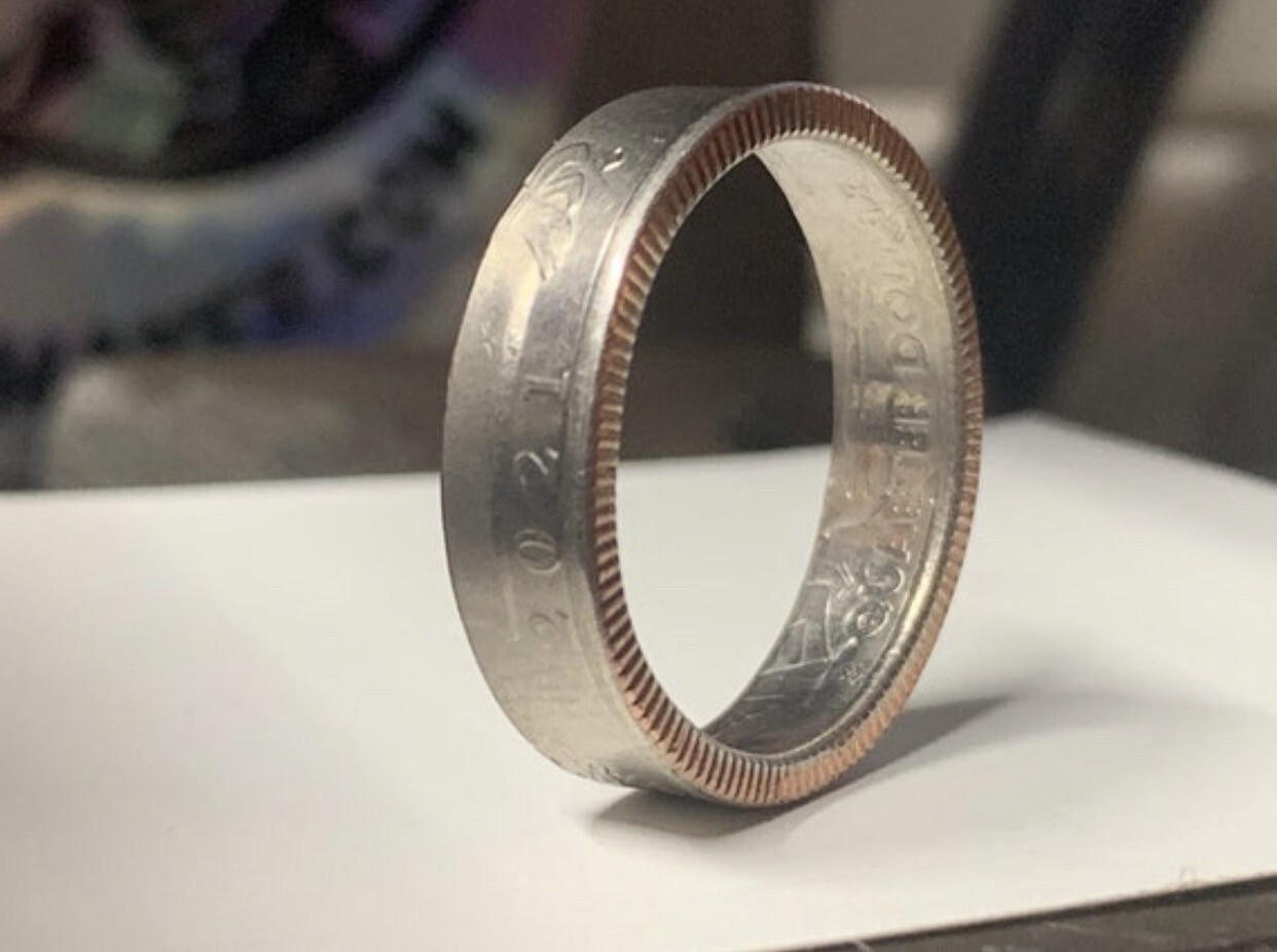 2021 Quarter Copper Coin Ring