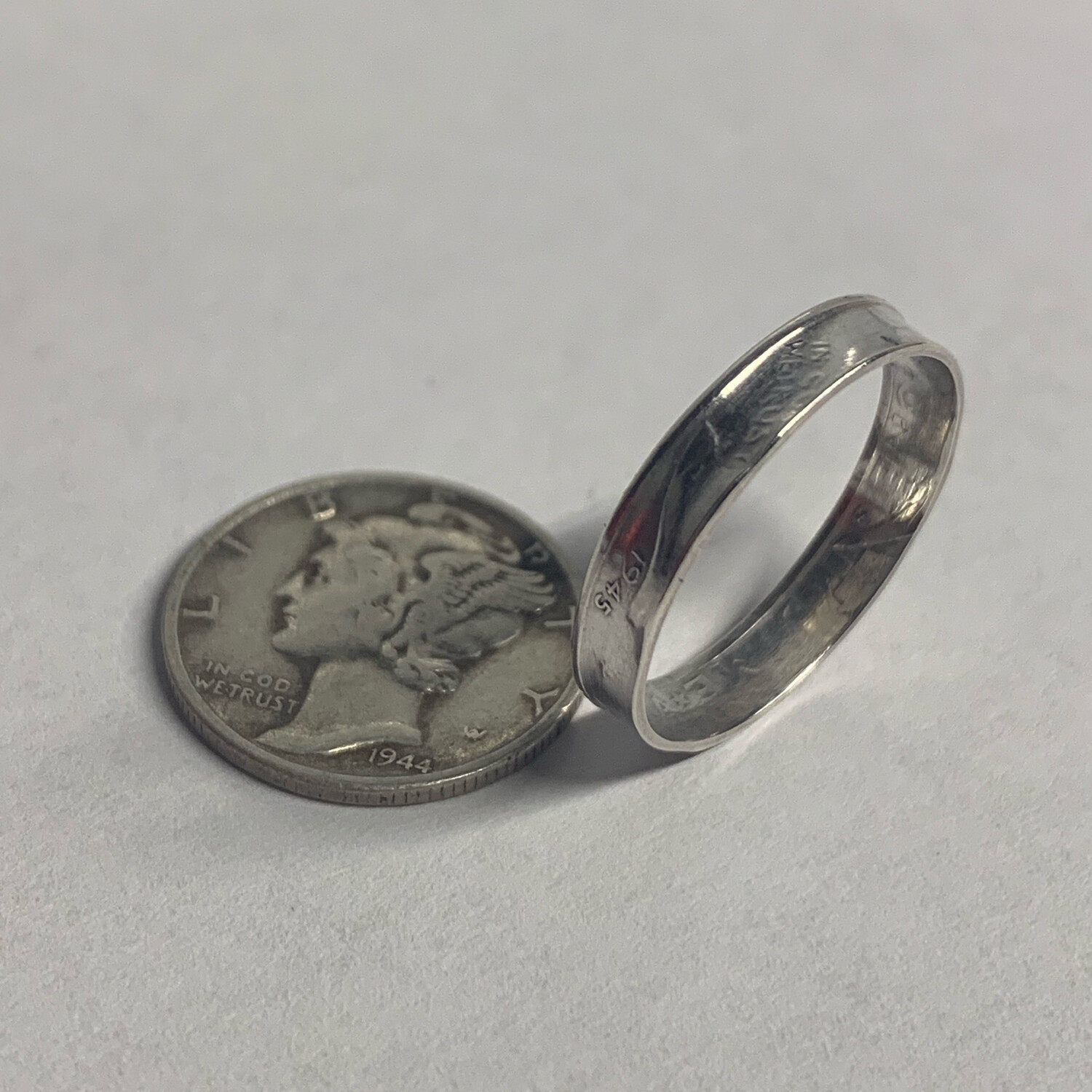 Mercury Dime Coin Ring