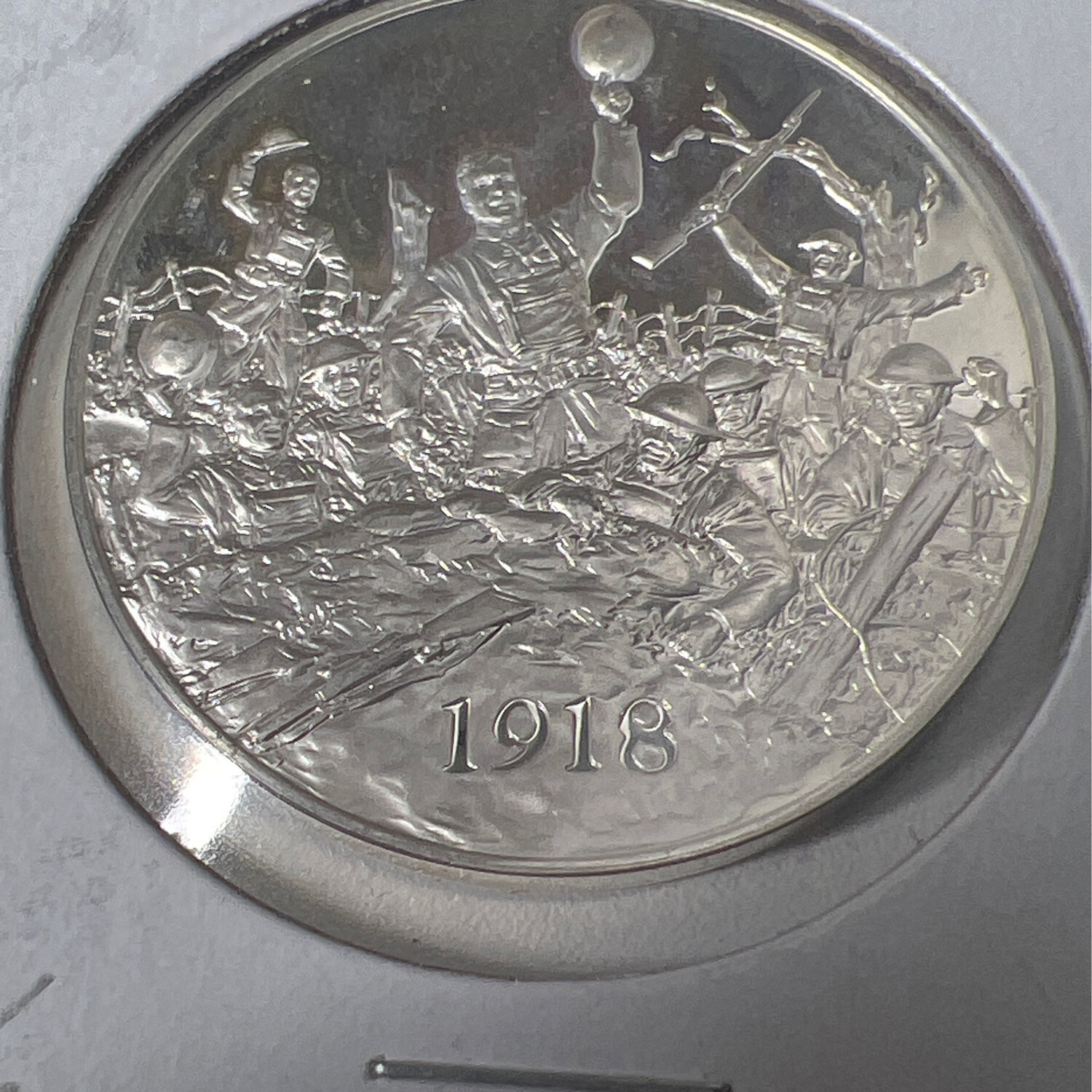 Armistice Brings Peace Sterling Silver Coin Ring