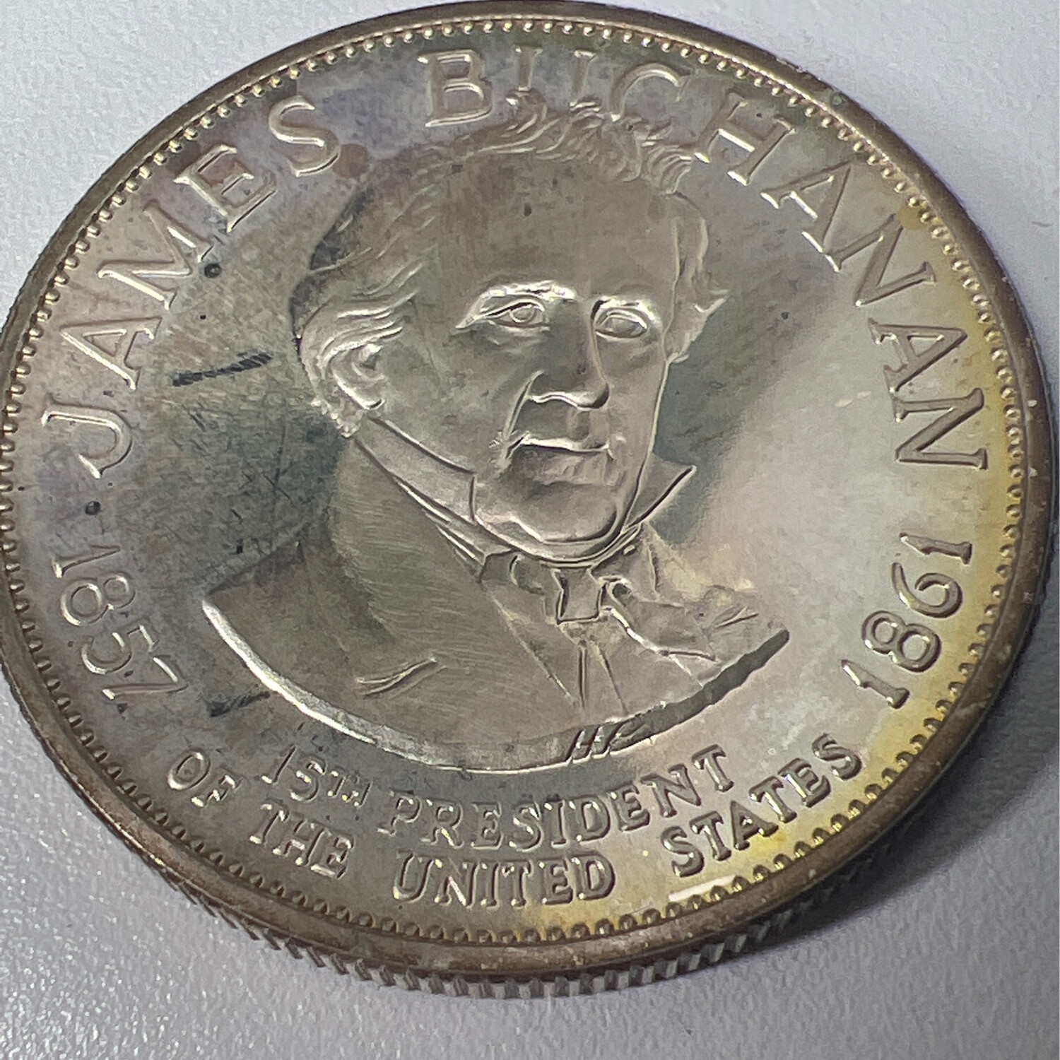 James Buchanan Sterling Silver Coin Ring