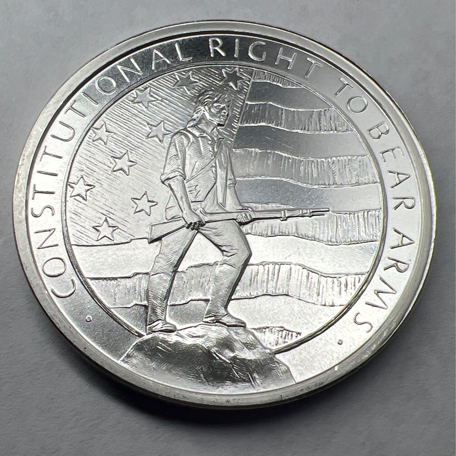 2nd Amendment Fine Silver Coin Ring