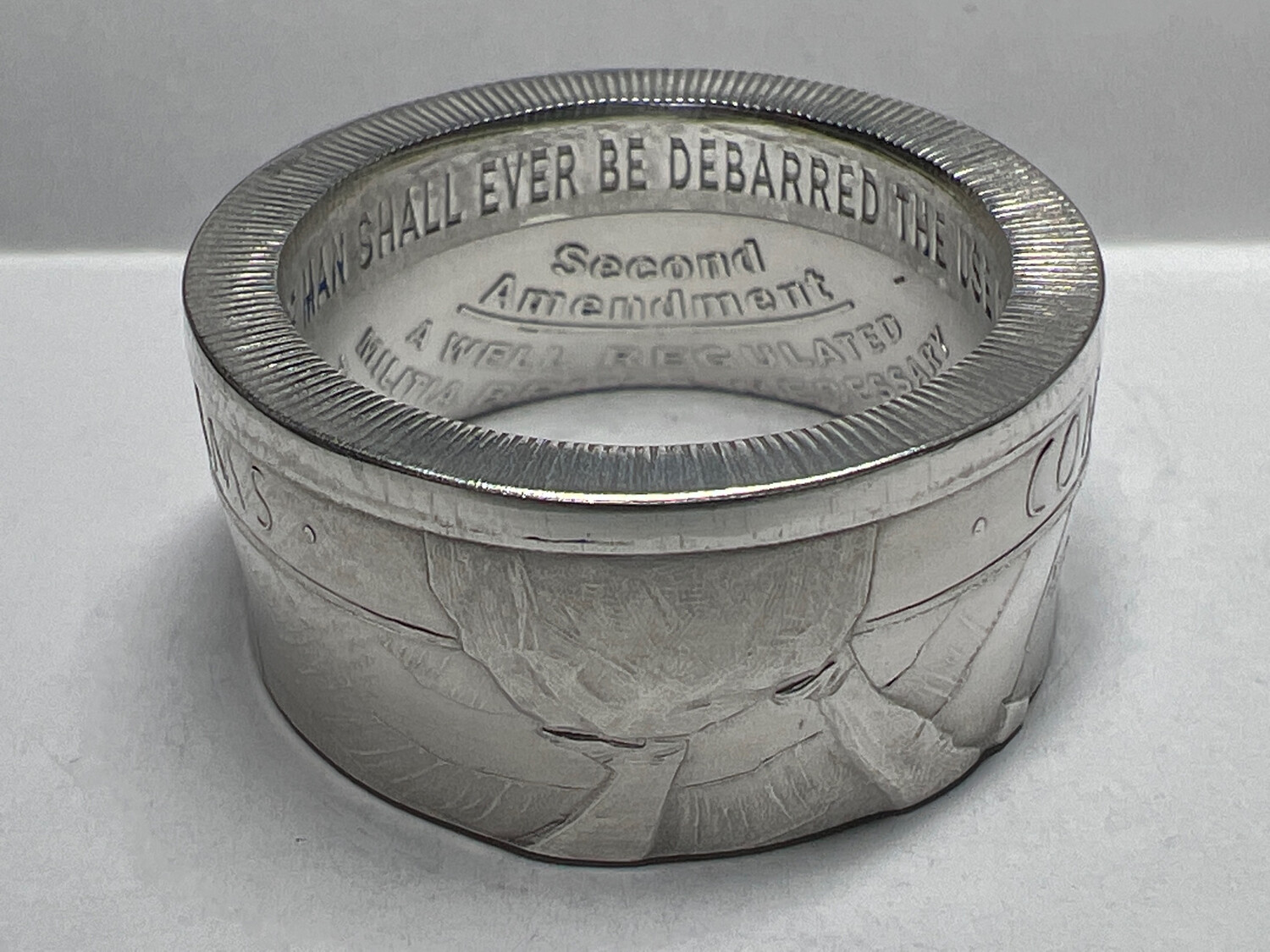 2nd Amendment Fine Silver Coin Ring