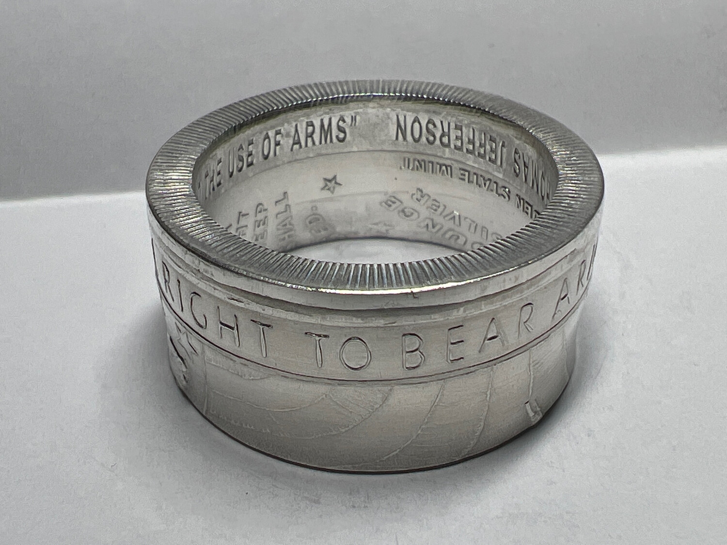 2nd Amendment Fine Silver Coin Ring