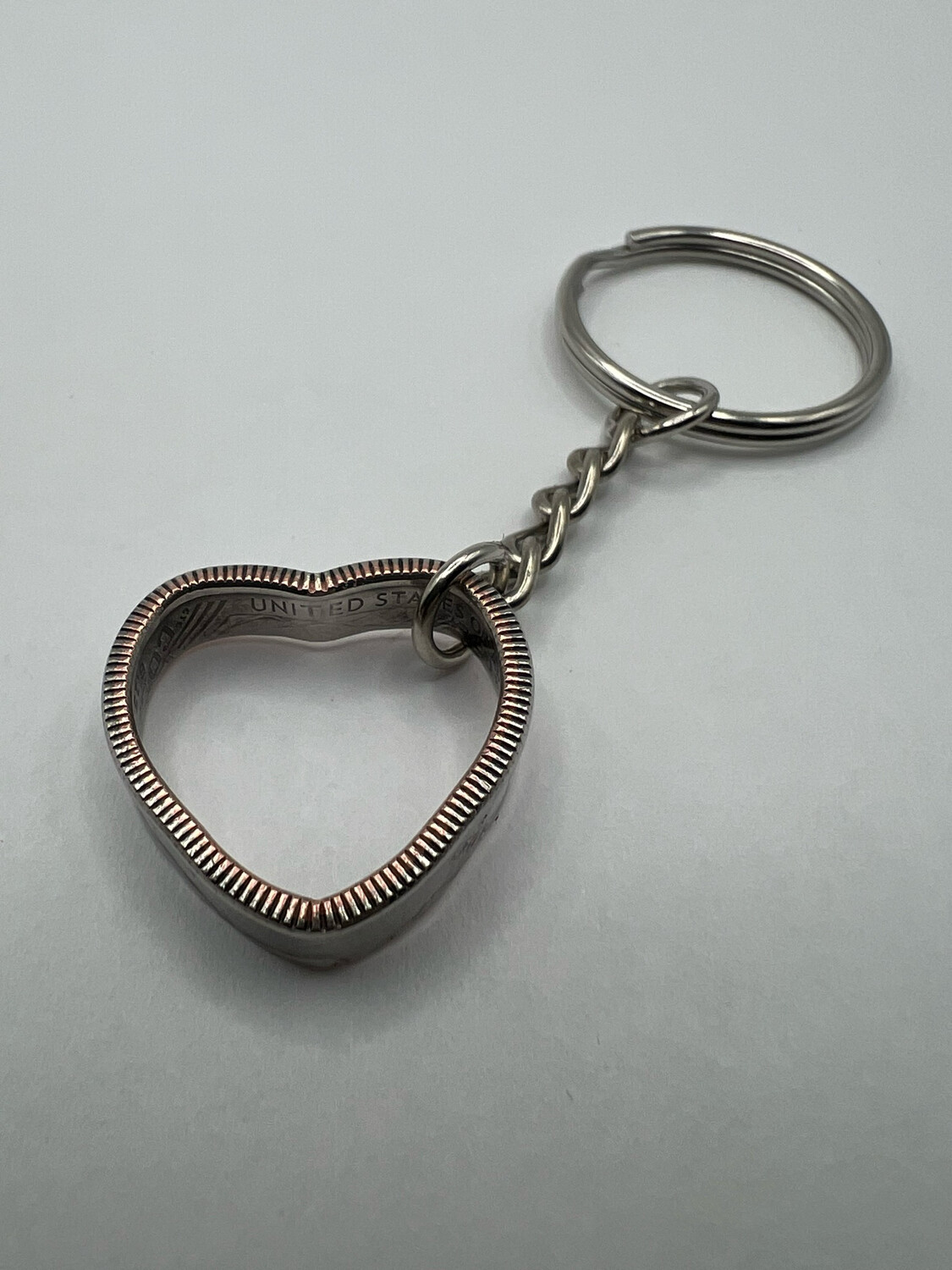 Quarter Heart Keychain Pick Your Year