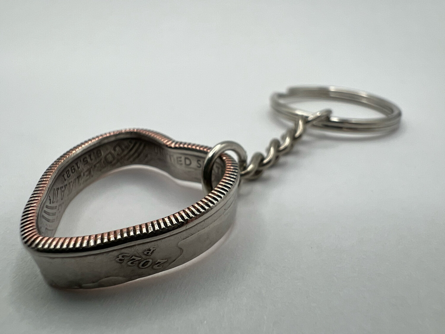 Quarter Heart Keychain Pick Your Year