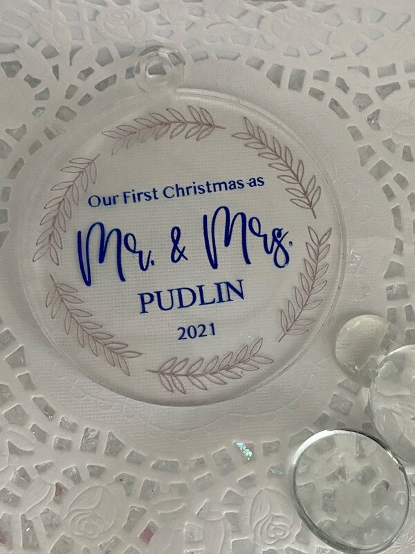 Our First Christmas as Mr. &amp; Mrs-Acrylic